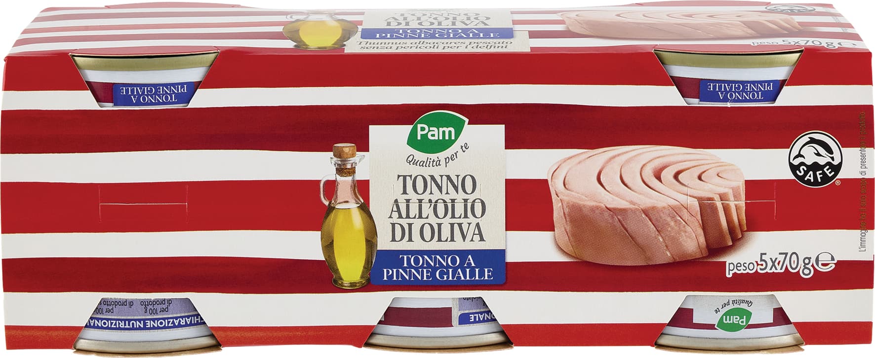 PAM Qualità per te Tonno all'Olio di Oliva 5 x 70 g – immagine 1