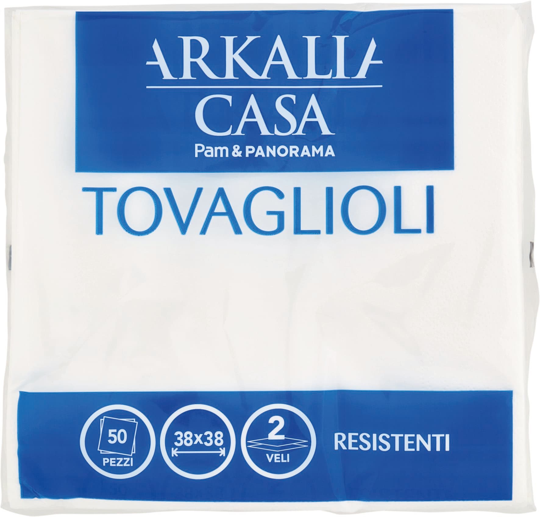 ARKALIA CASA Tovaglioli Resistenti 2 Veli 38x38 50 pz – immagine 1