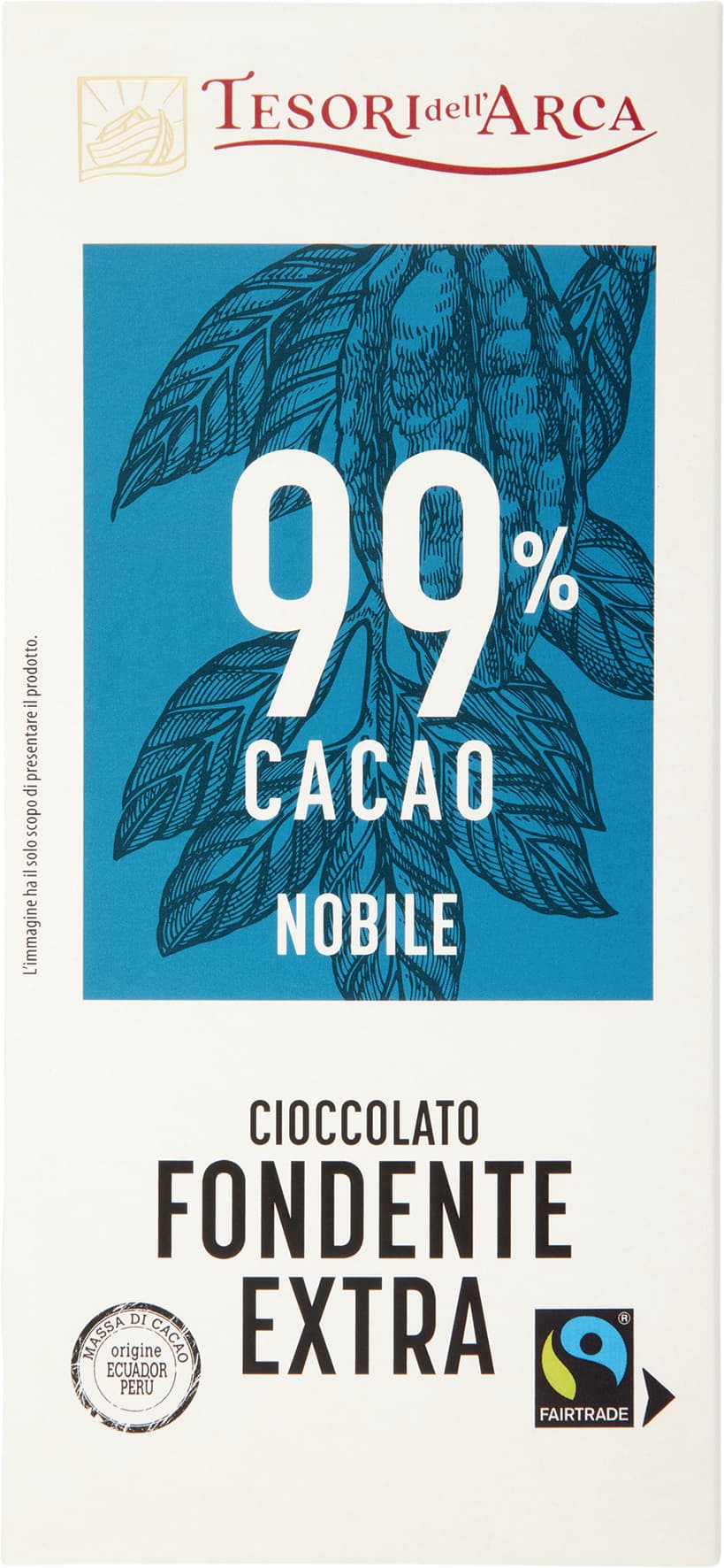 TESORI DELL'ARCA Cioccolato Fondente Extra 99% Cacao Nobile 100 g – immagine 1