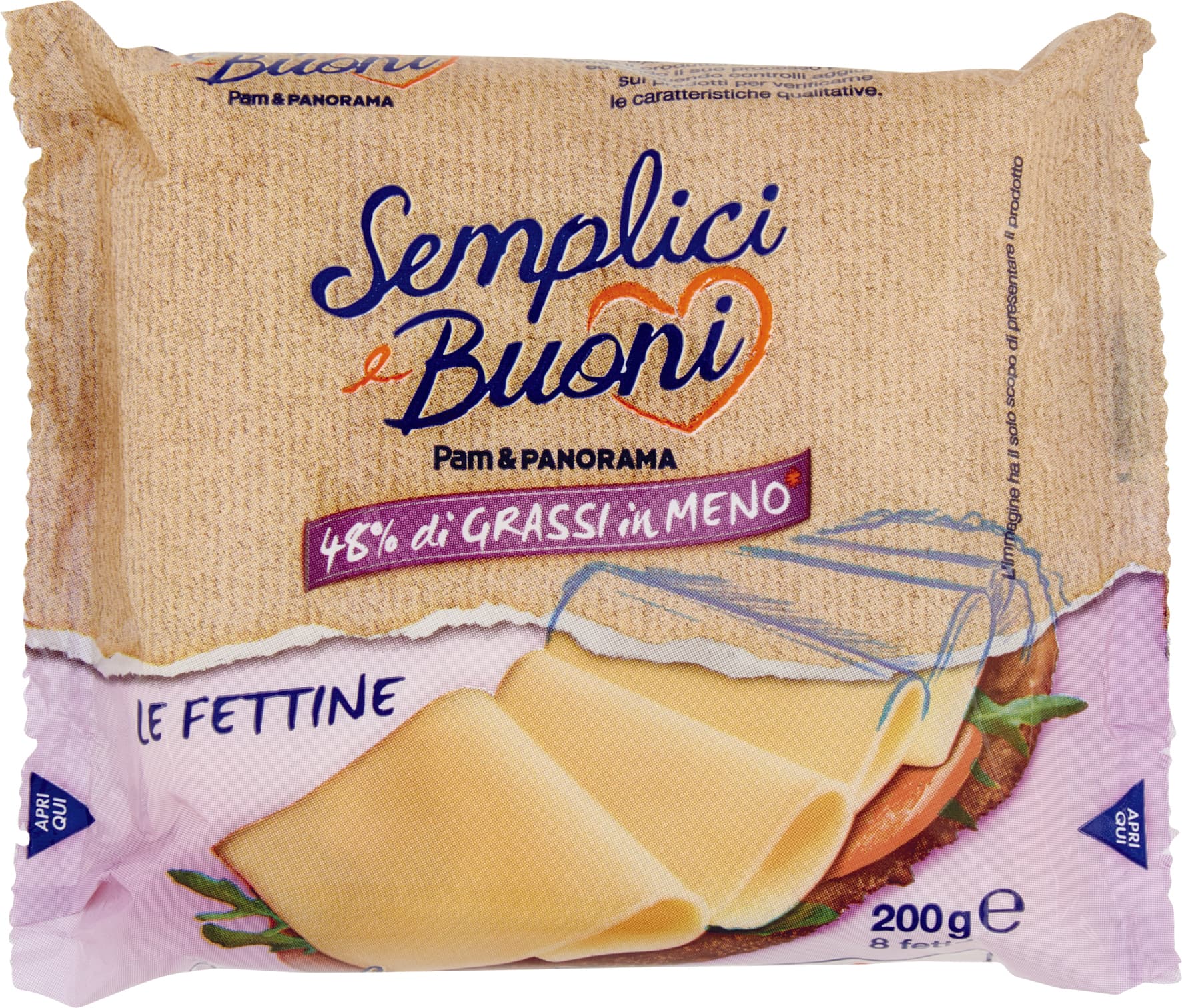 SEMPLICI E BUONI 48% di Grassi in Meno Le Fettine 8 Fette 200 g – immagine 1