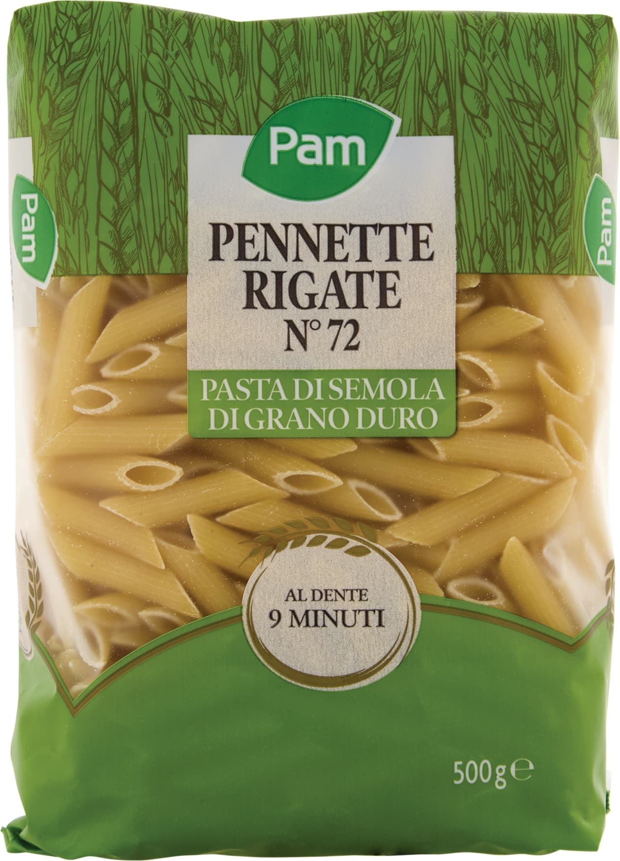 PAM Pennette Rigate N° 72 Pasta di Semola di Grano Duro 500 g – immagine 1