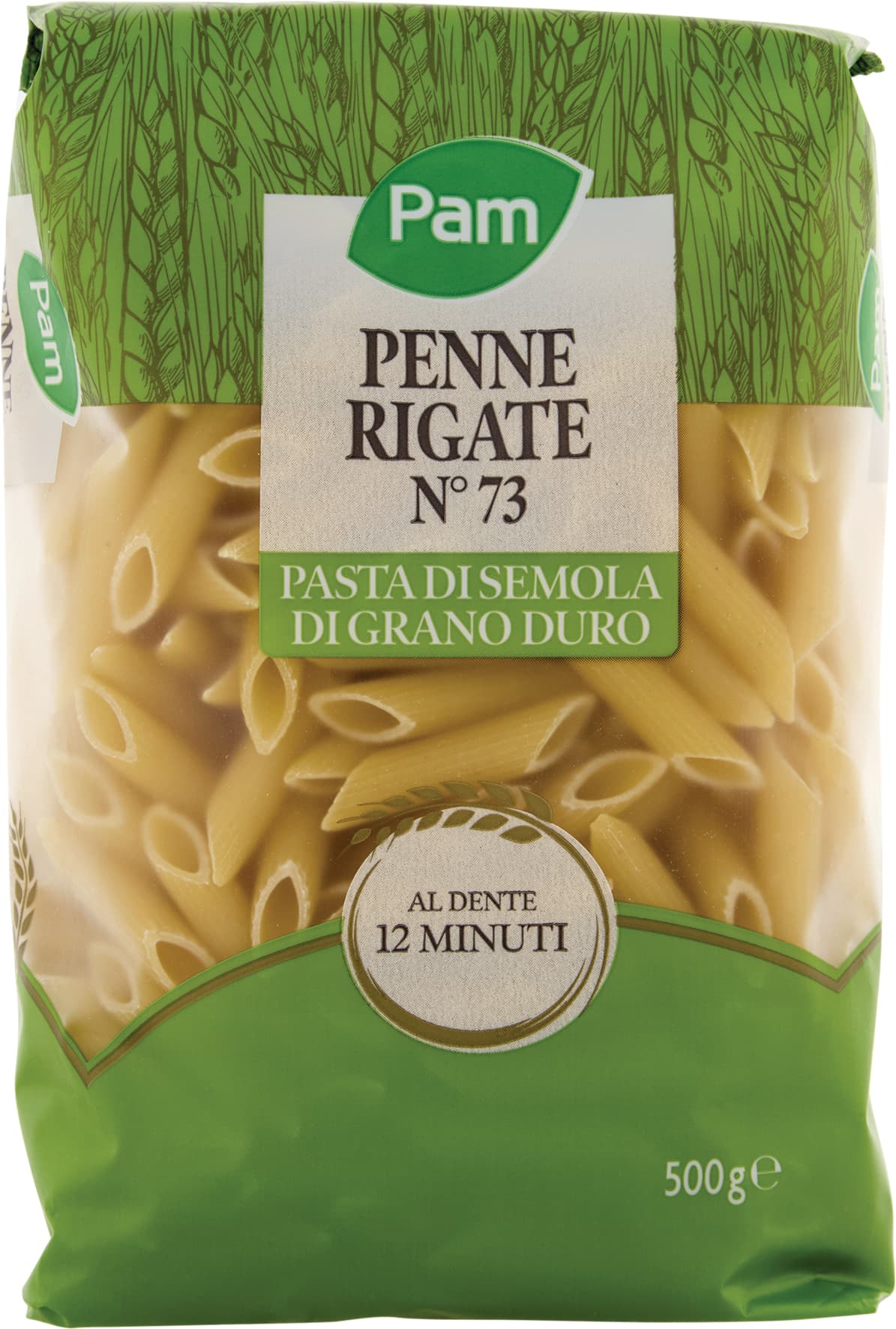PAM Penne Rigate N° 73 Pasta di Semola di Grano Duro 500 g – immagine 1