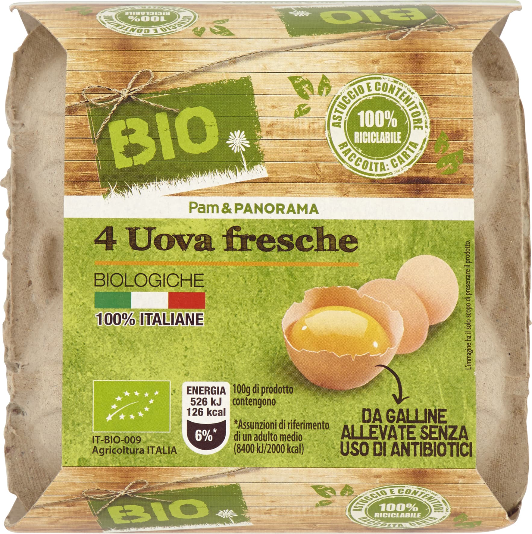 BIO 4 Uova fresche Biologiche 220 g – immagine 1