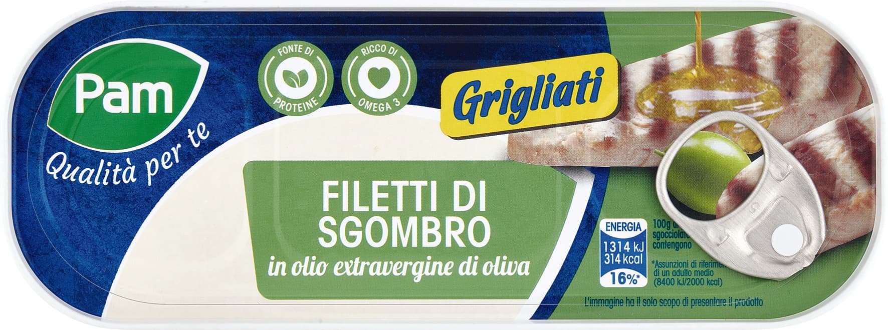 PAM Qualità per te Filetti di Sgombro in olio extravergine di oliva 120 g – immagine 1