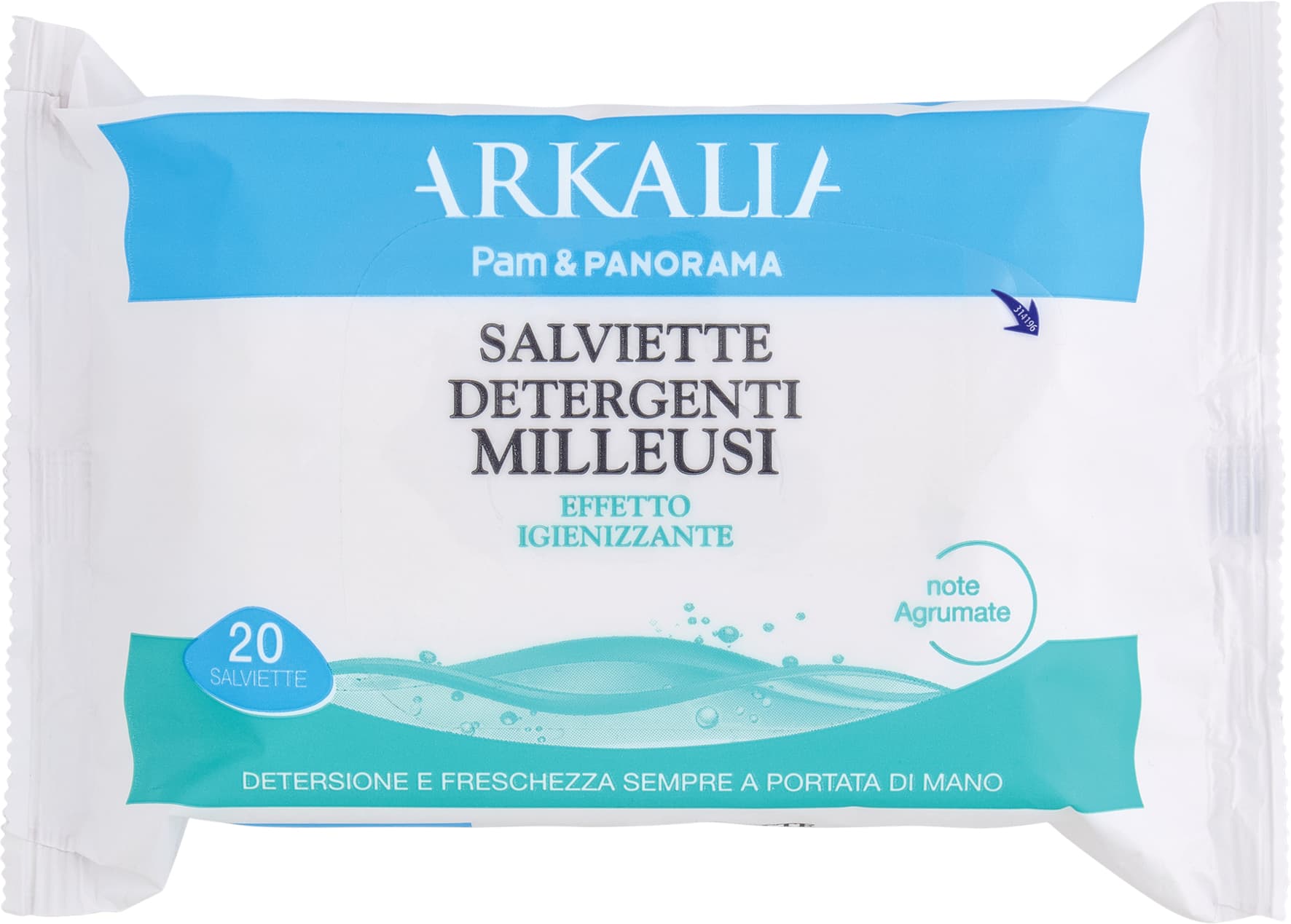 ARKALIA Salviette Detergenti Milleusi Igienizzante note Agrumate 20 pz – immagine 1