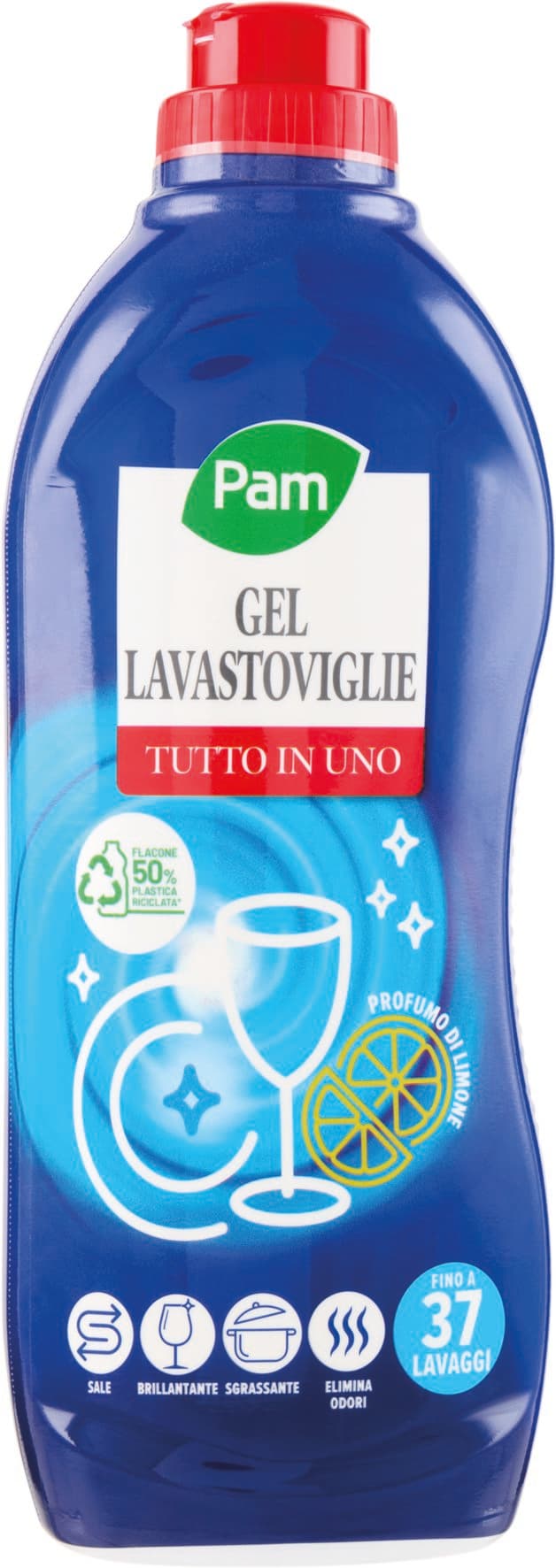 PAM Gel Lavastoviglie Tutto in Uno Profumo di Limone 750 mL – immagine 1