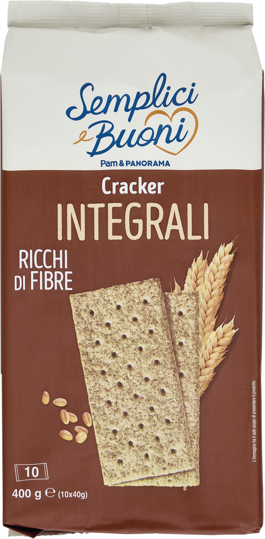 SEMPLICI E BUONI Cracker Integrali 10 x 40 g – immagine 1