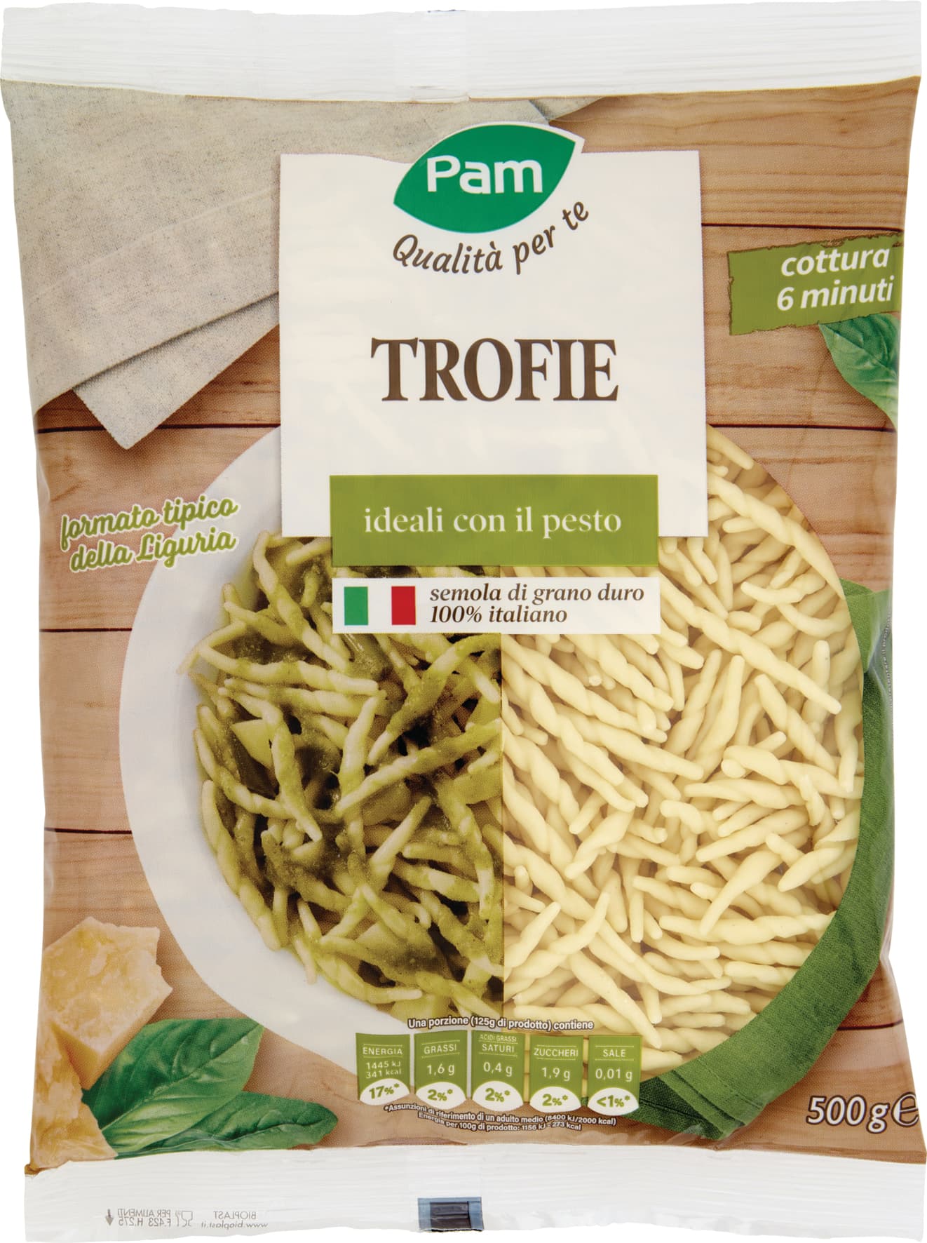PAM Qualità per te Trofie ideali con il pesto 500 g – immagine 1