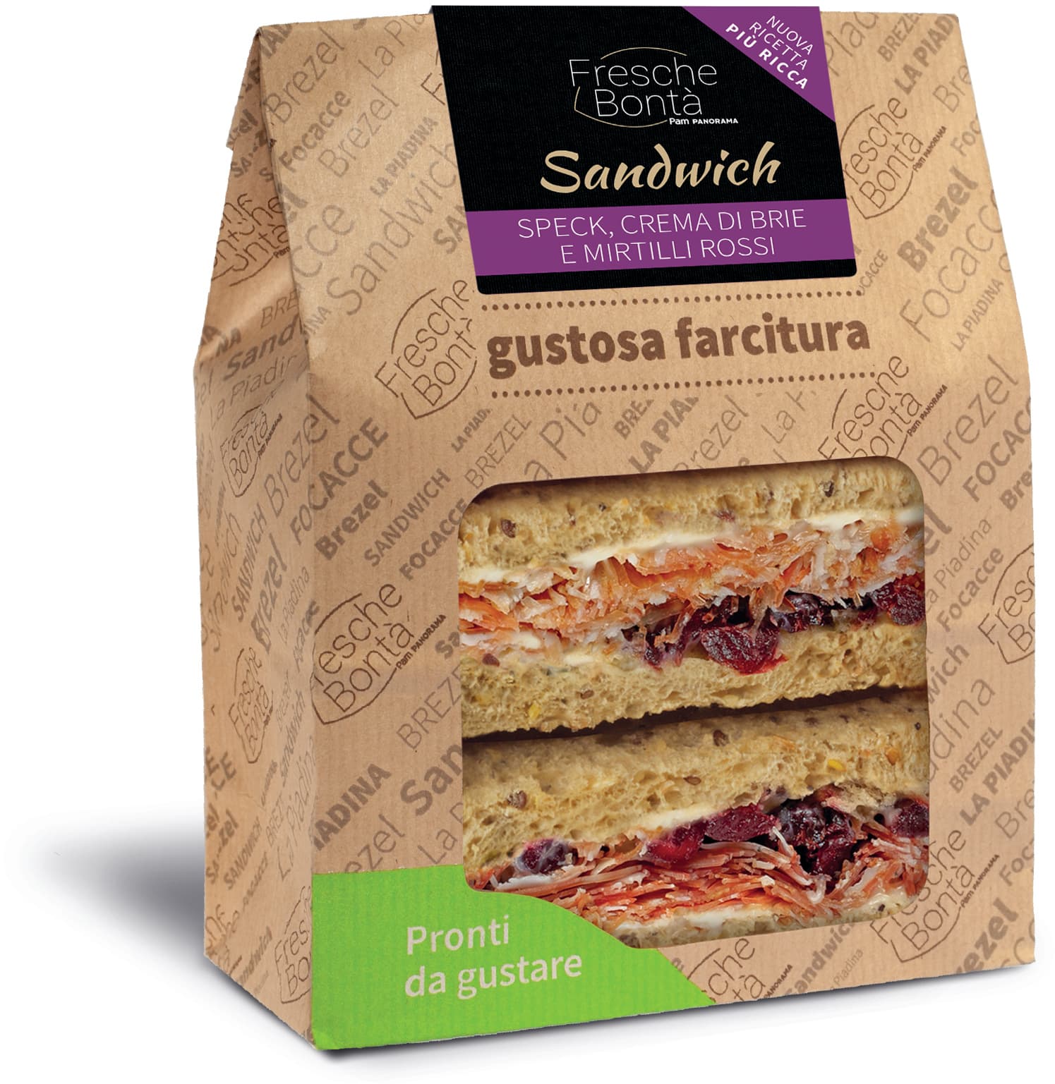 Sandwich speck crema di brie e mirtilli Fresche Bontà 160 g – immagine 1
