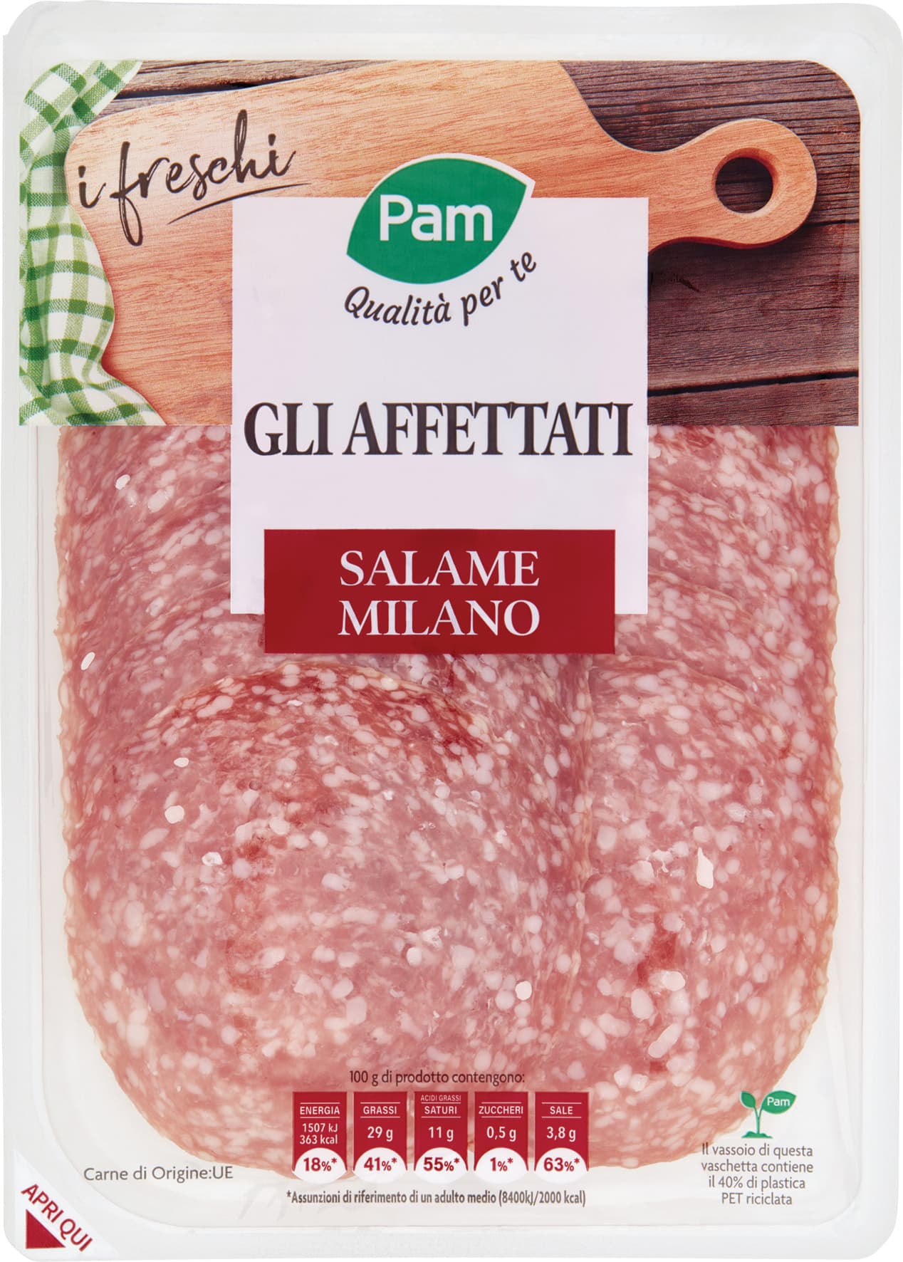 PAM Qualità per te gli Affettati Salame Milano 110 g – immagine 1