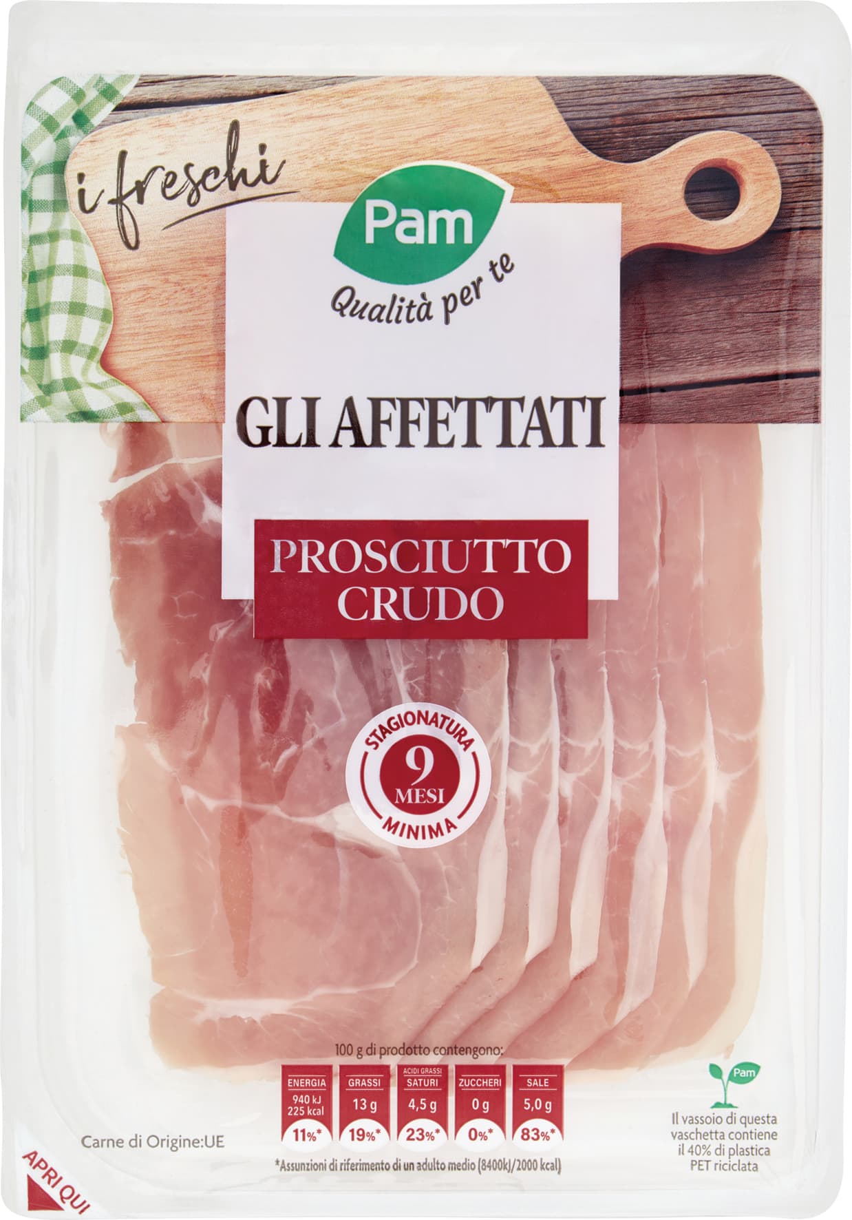 PAM Qualità per te gli Affettati Prosciutto Crudo 100 g – immagine 1