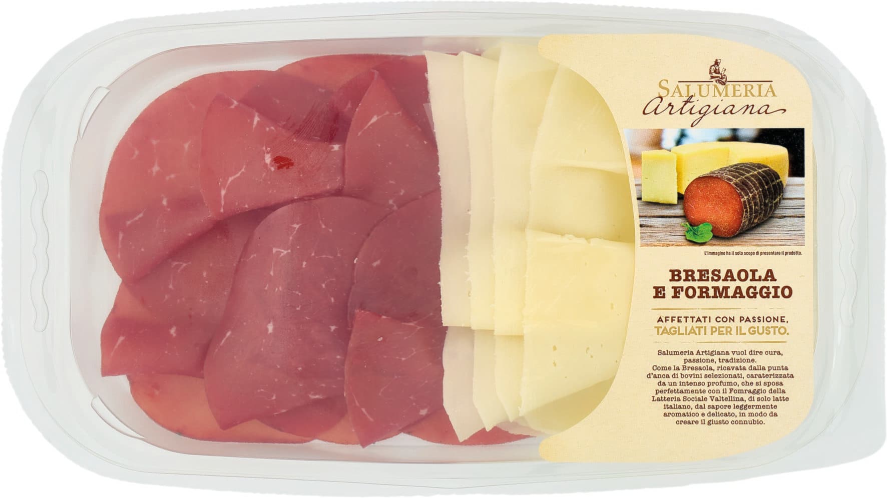 Salumeria Artigiana Bresaola e Formaggio 120 g – immagine 1