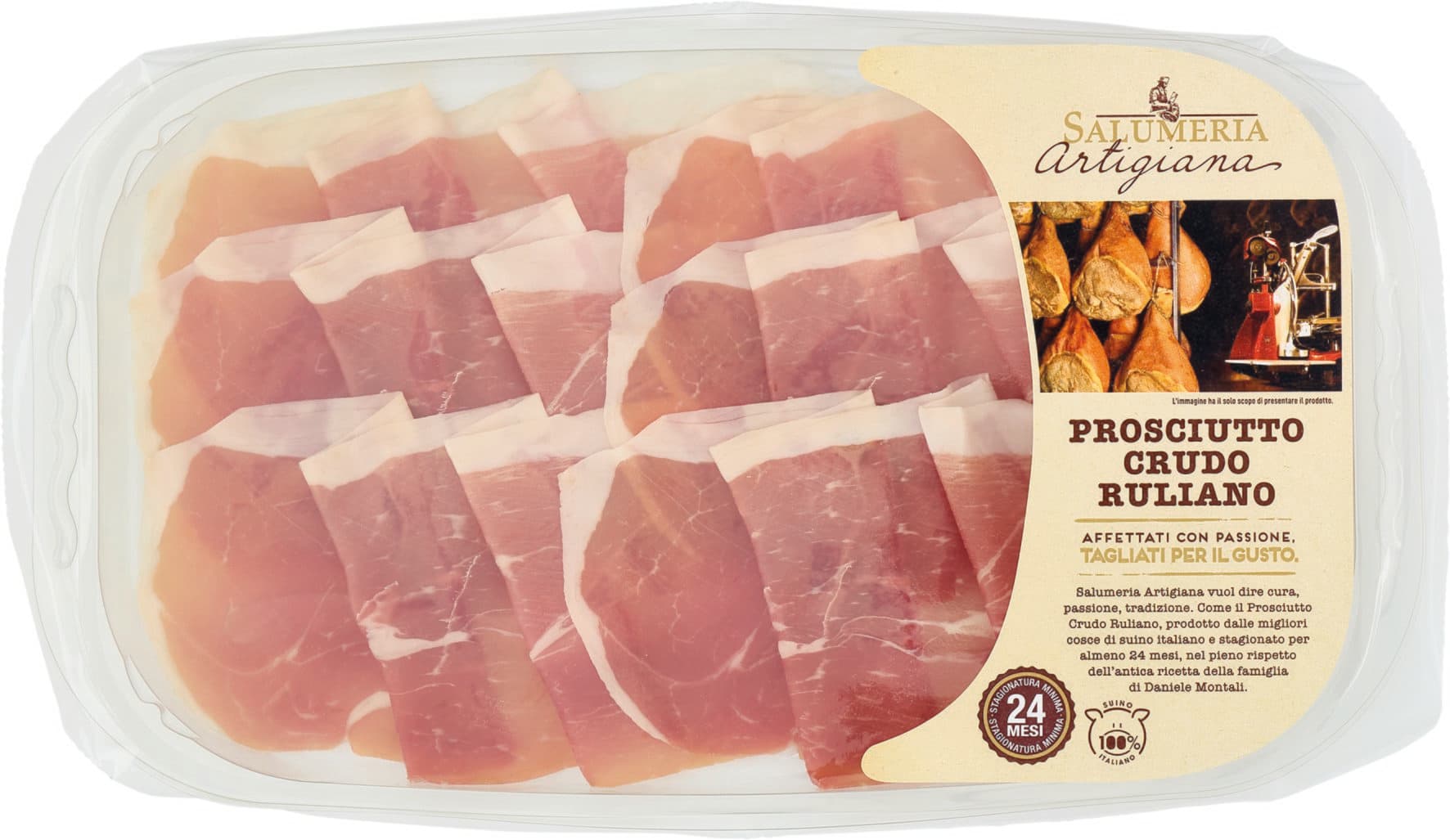 Salumeria Artigiana Prosciutto Crudo Ruliano 24 mesi 100 g – immagine 1
