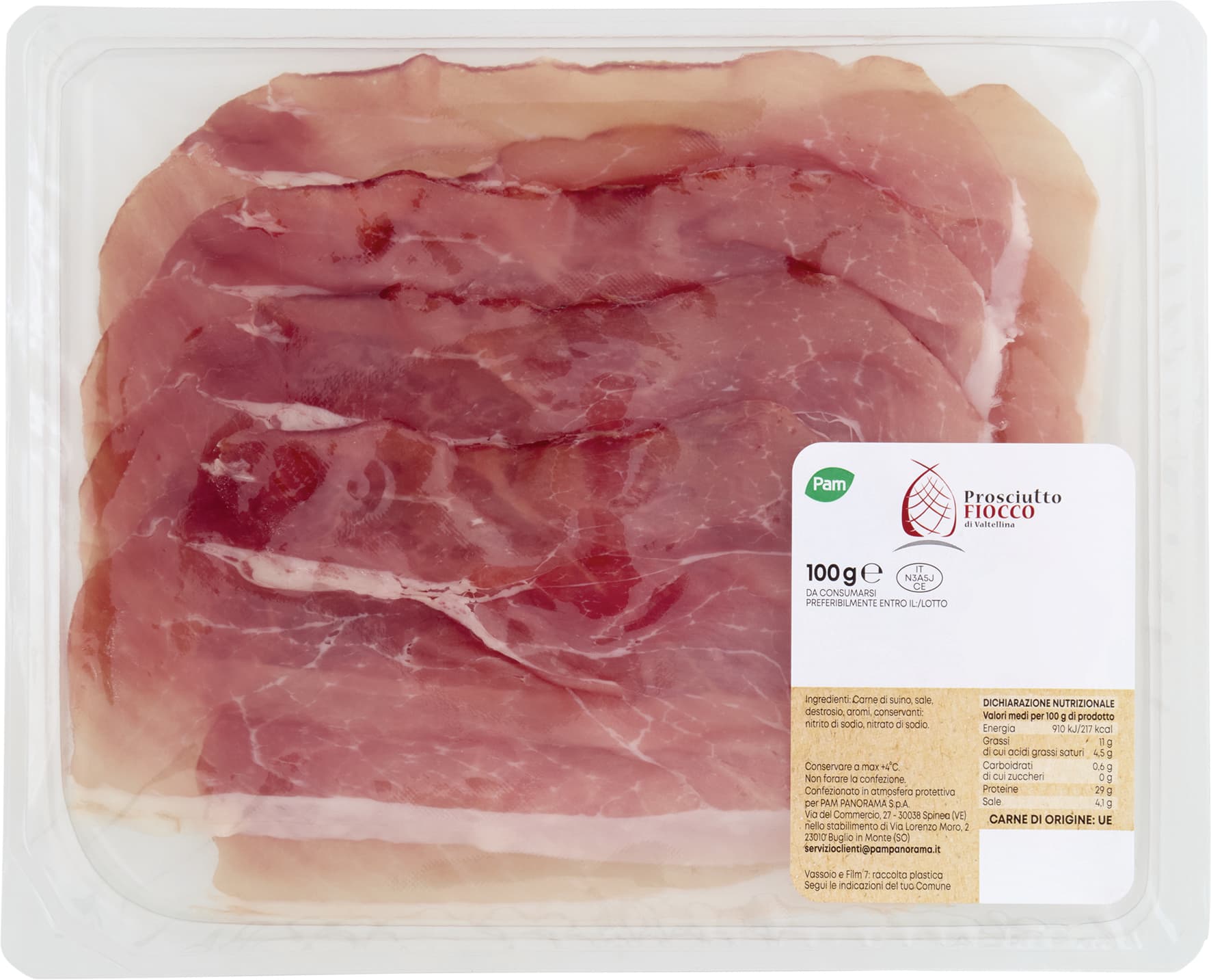 PAM Prosciutto Fiocco di Valtellina 100 g – immagine 1