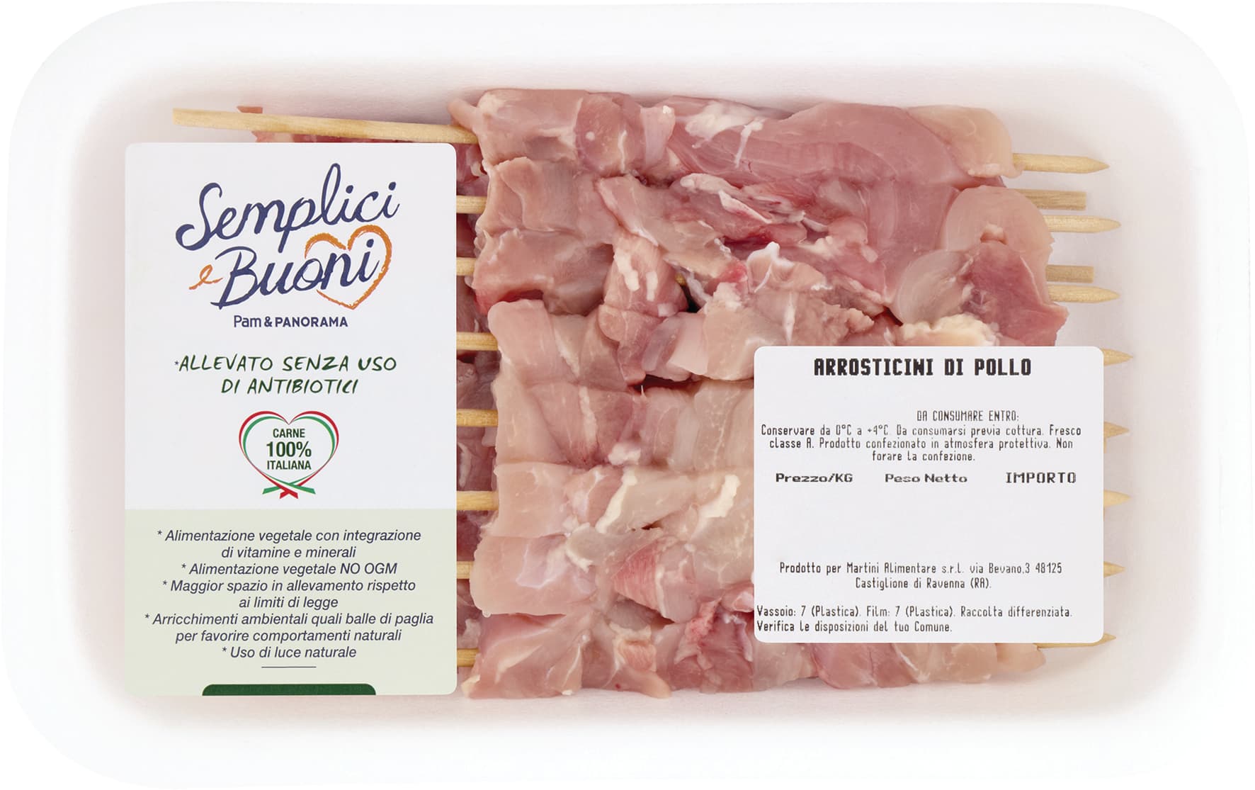 SEMPLICI E BUONI Senza Antibiotici Arrosticini di Pollo 0,300 kg – immagine 1