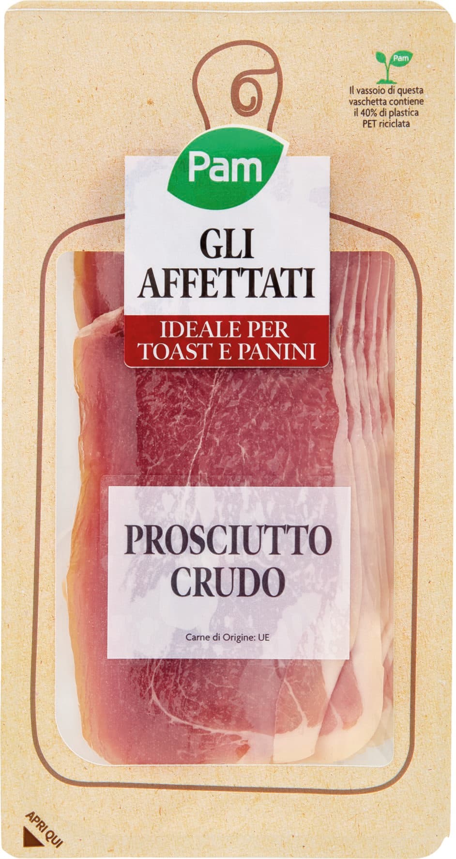 PAM gli Affettati Prosciutto Crudo 100 g – immagine 1