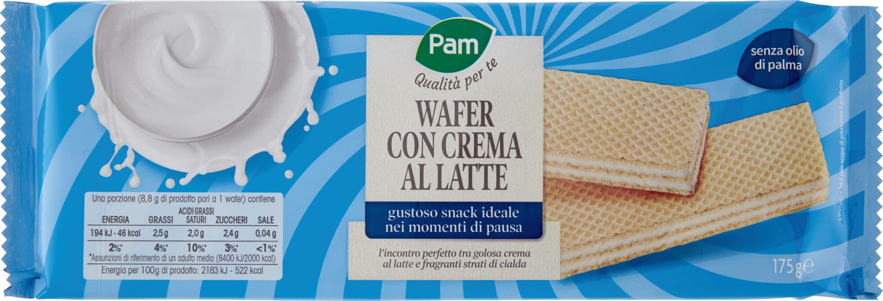 PAM PANORAMA Wafer con crema al latte 175 g – immagine 1