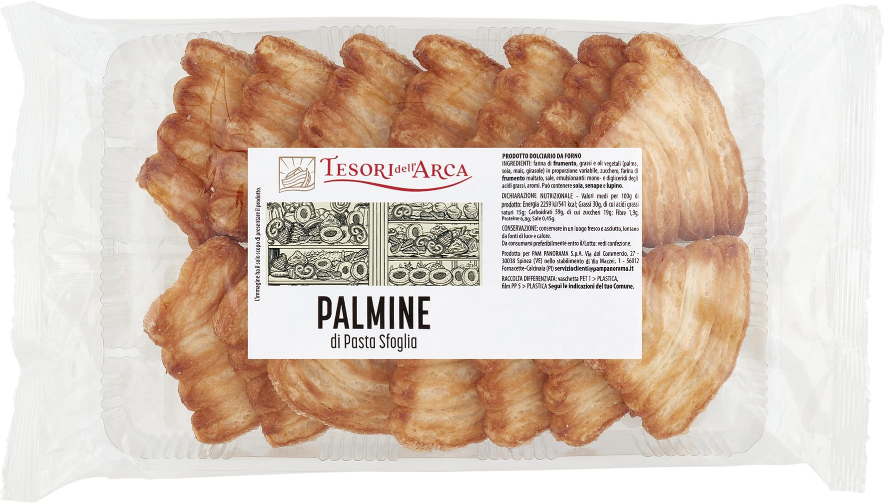 TESORI DELL'ARCA Palmine di Pasta Sfoglia 200 g – immagine 1