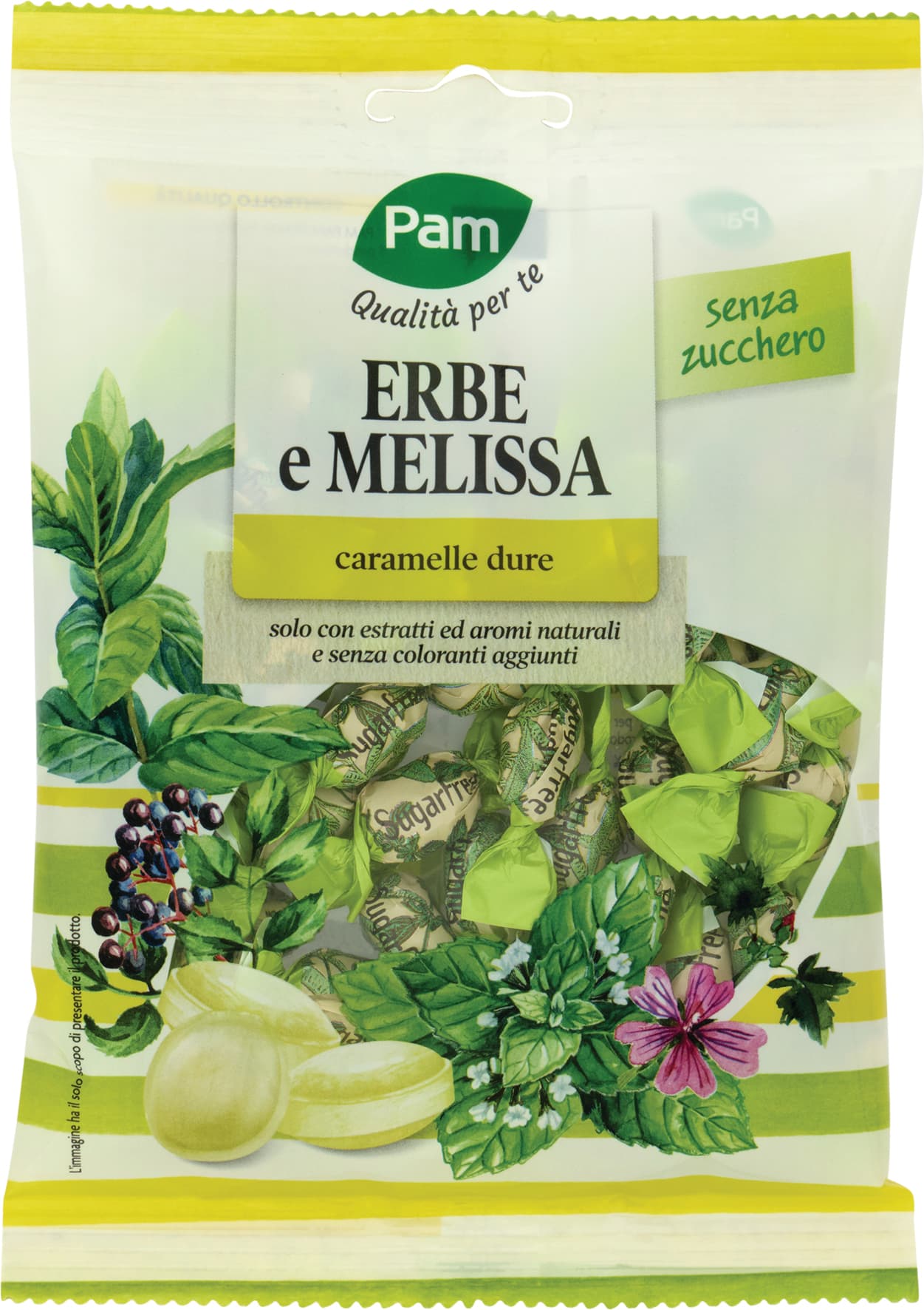PAM Qualità per te Erbe e Melissa caramelle dure 70 g – immagine 1
