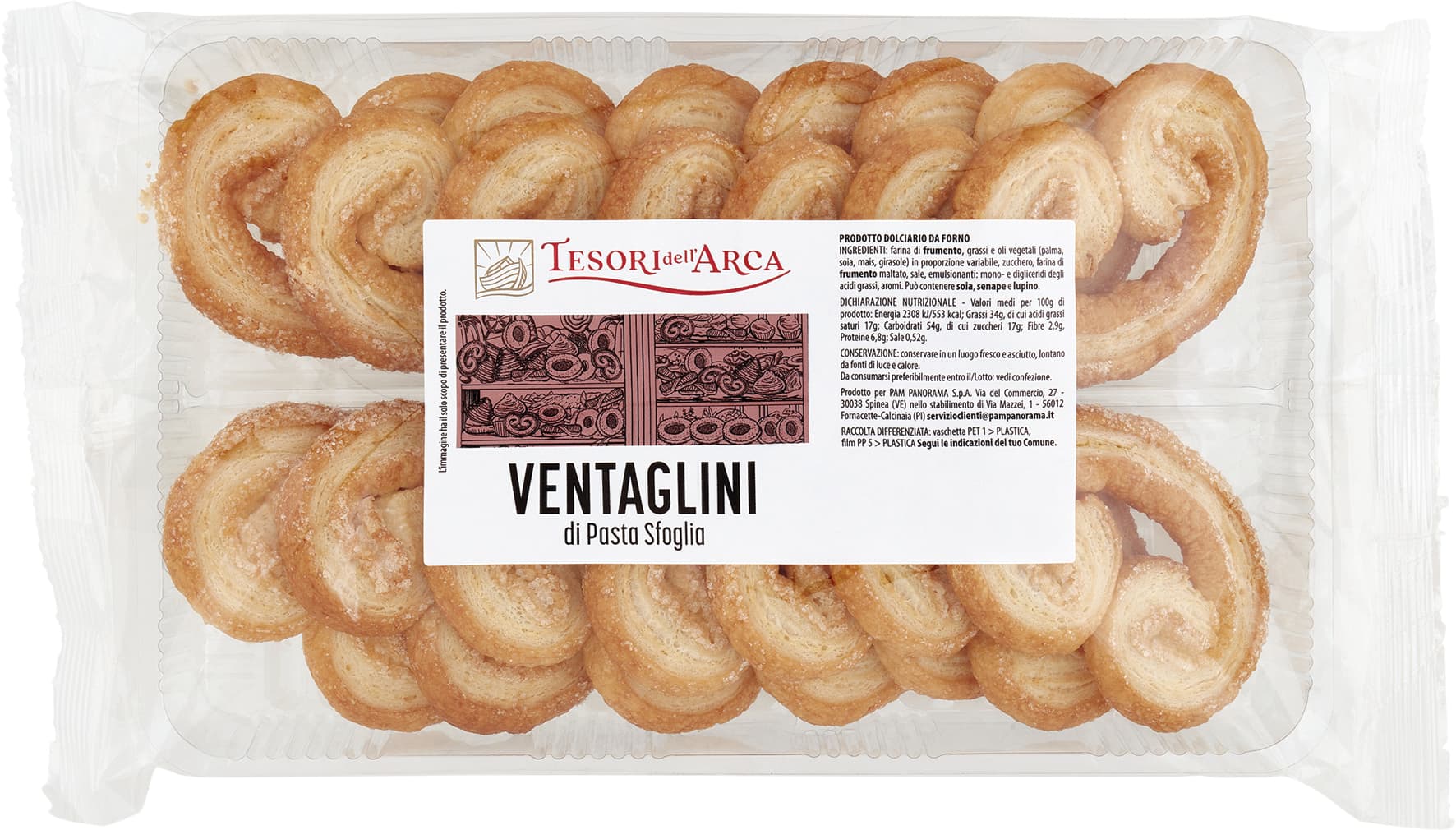 TESORI DELL'ARCA Ventaglini di Pasta Sfoglia 200 g – immagine 1