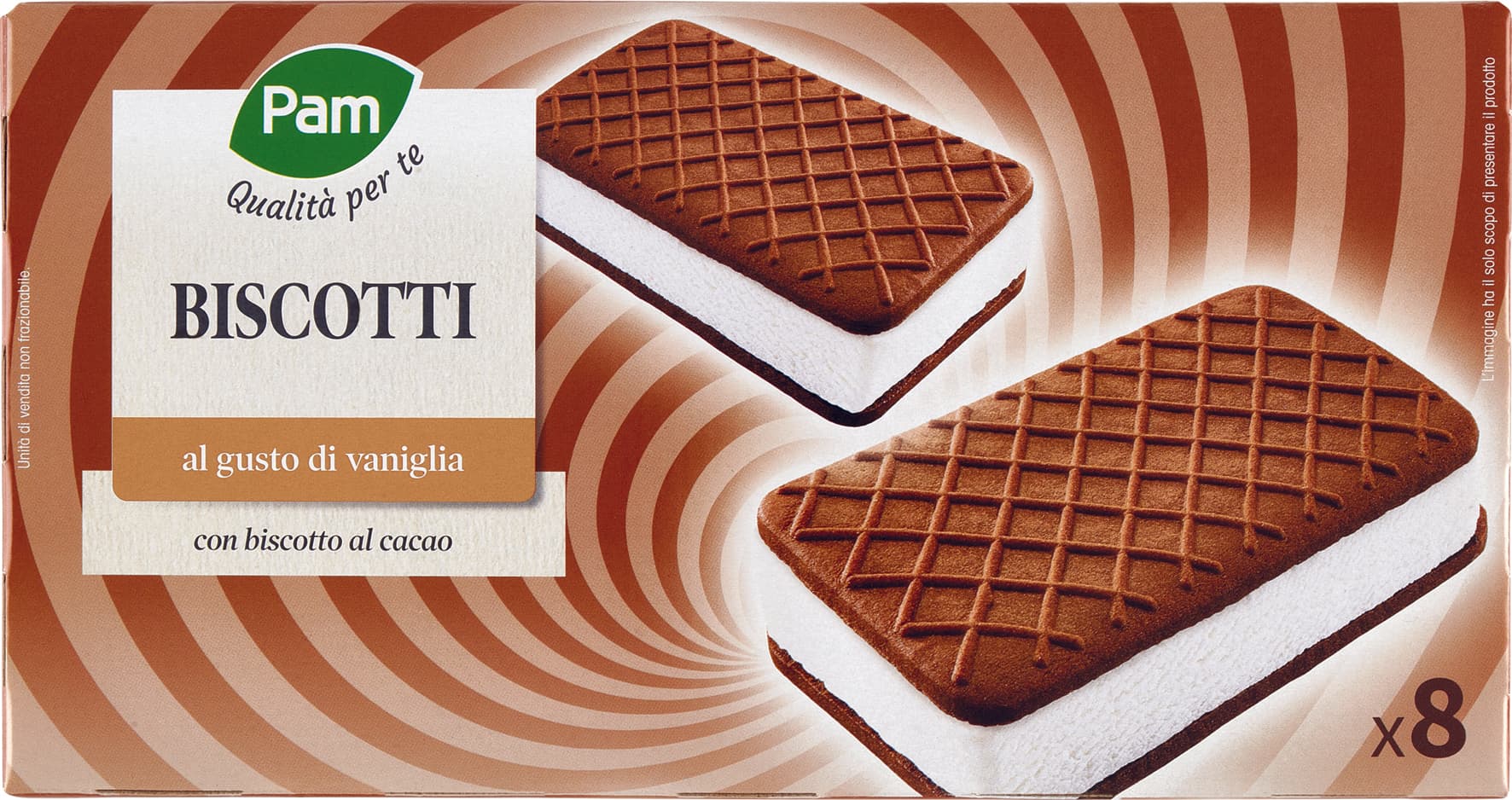 PAM Qualità per te Biscotti al gusto di vaniglia 8 x 50 g – immagine 1