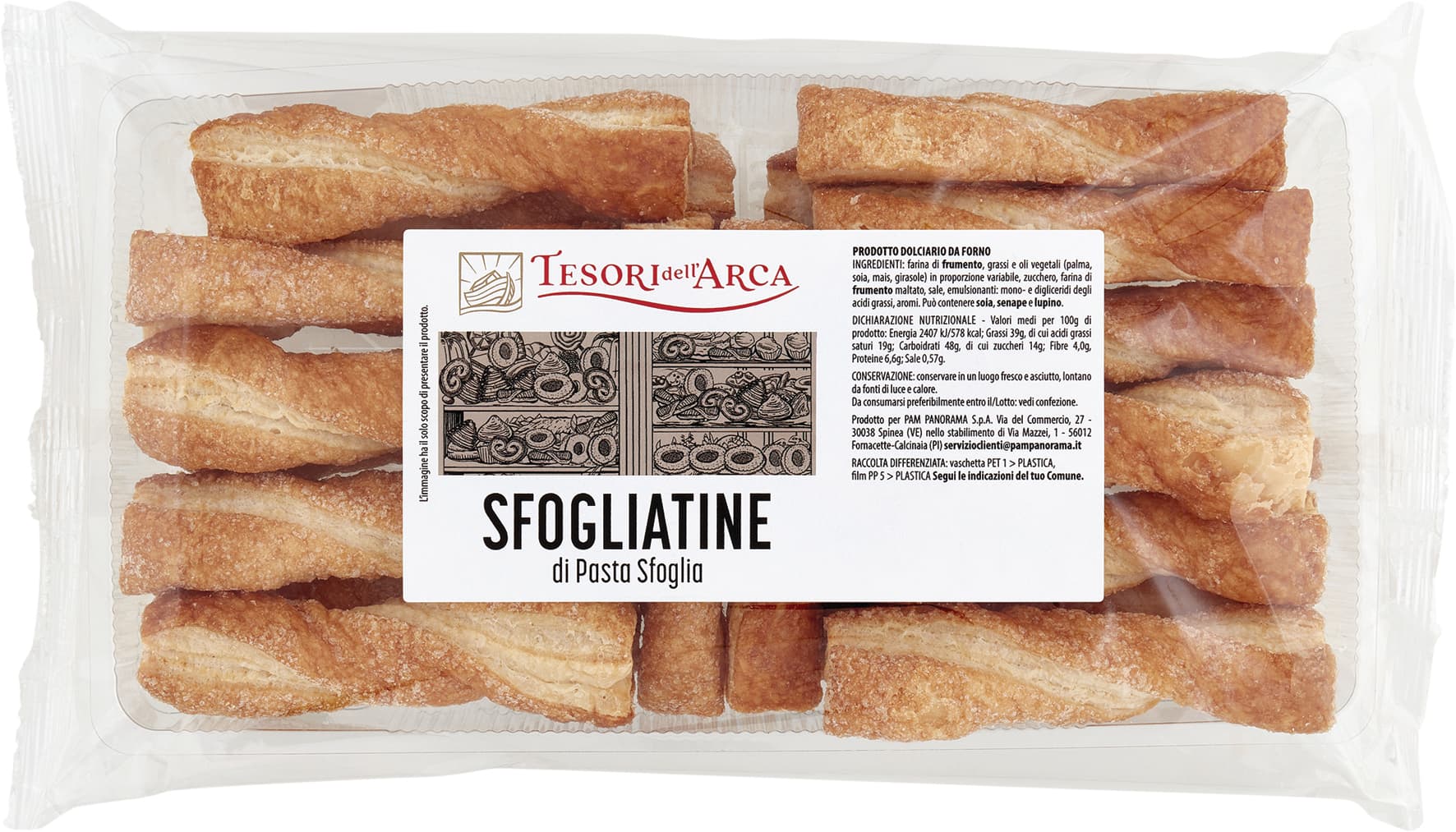 TESORI DELL'ARCA Sfogliatine di Pasta Sfoglia 200 g – immagine 1