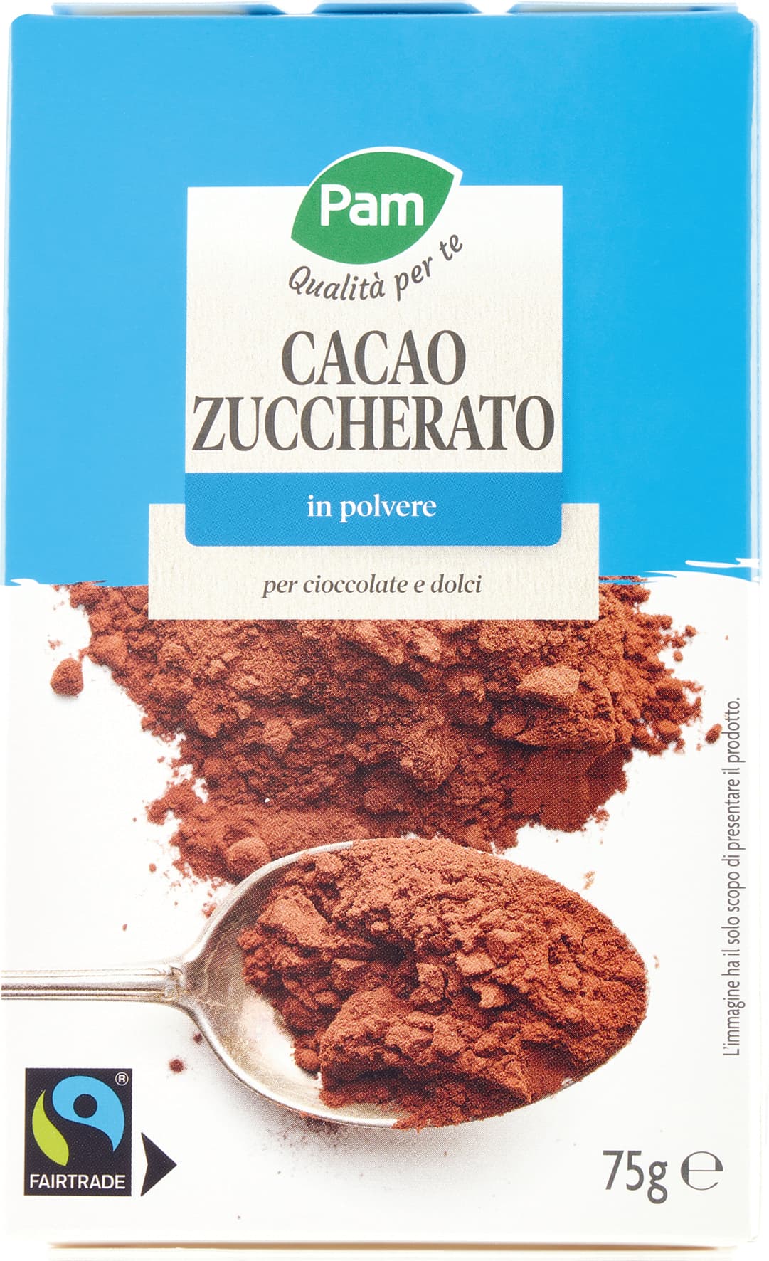 PAM Qualità per te Cacao Zuccherato in polvere 75 g – immagine 1