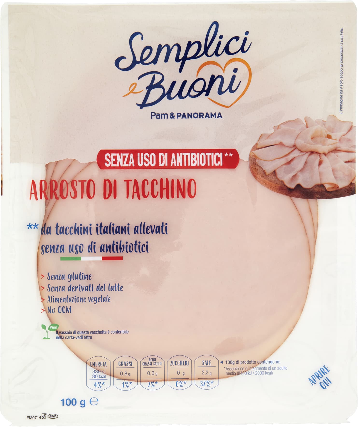 SEMPLICI E BUONI Arrosto di Tacchino 100 g – immagine 1
