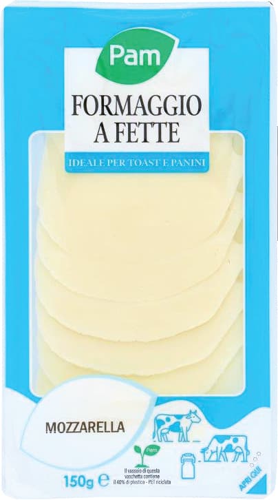 PAM Qualità per te Formaggio a Fette Mozzarella 150 g – immagine 1