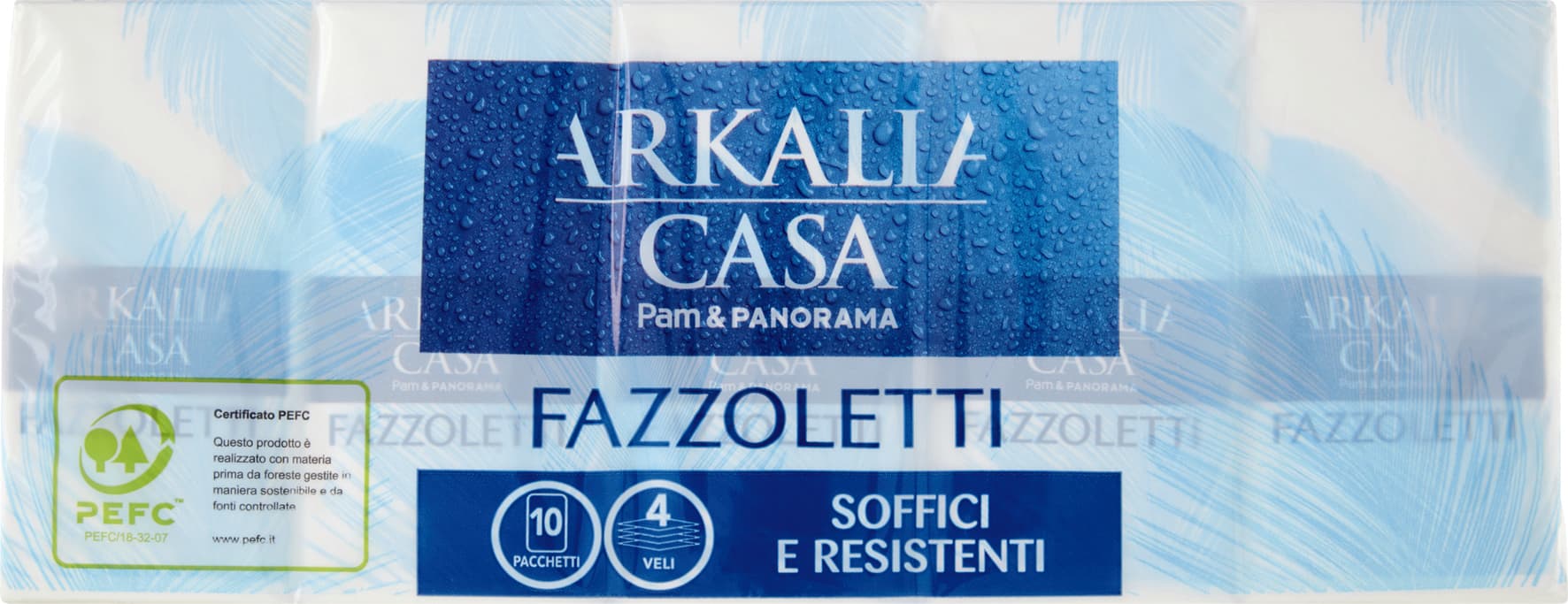 PAM PANORAMA Fazzoletti Salvaspazio 4 veli 10 pacchetti – immagine 1