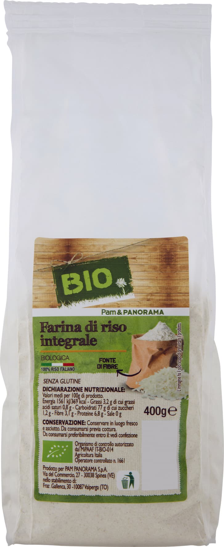 BIO Farina di riso integrale Biologica 400 g – immagine 1