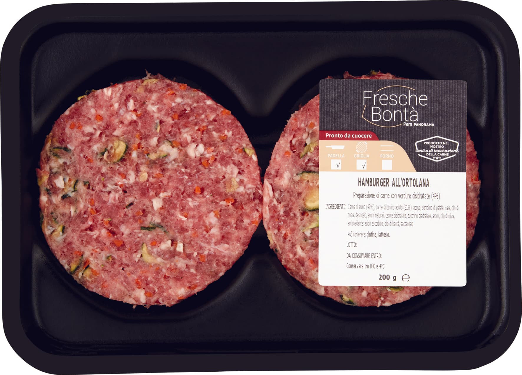 FRESCHE BONTÁ Hamburger all'Ortolana 200 g – immagine 1