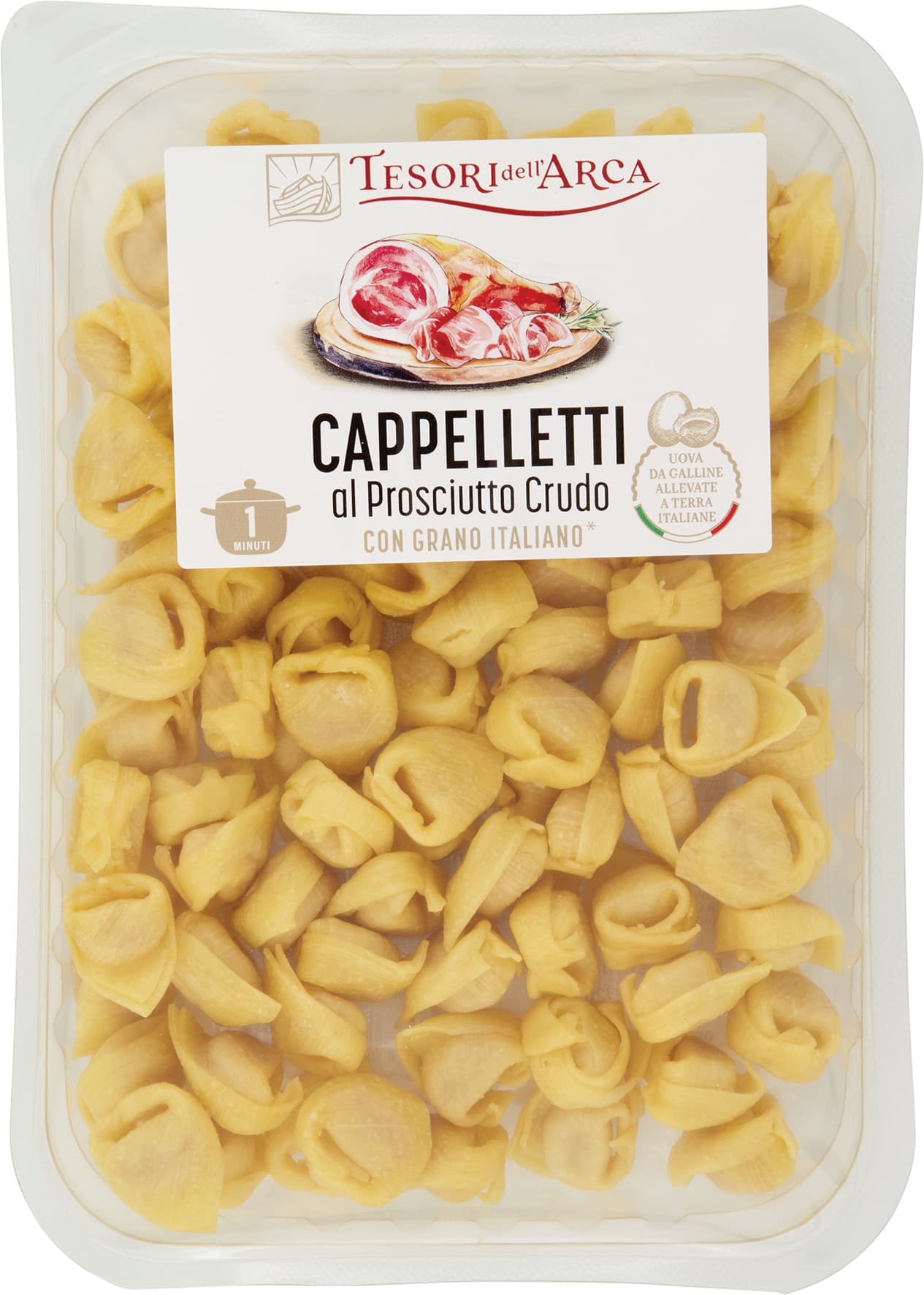 TESORI DELL'ARCA Cappelletti al Prosciutto Crudo 250 g – immagine 1