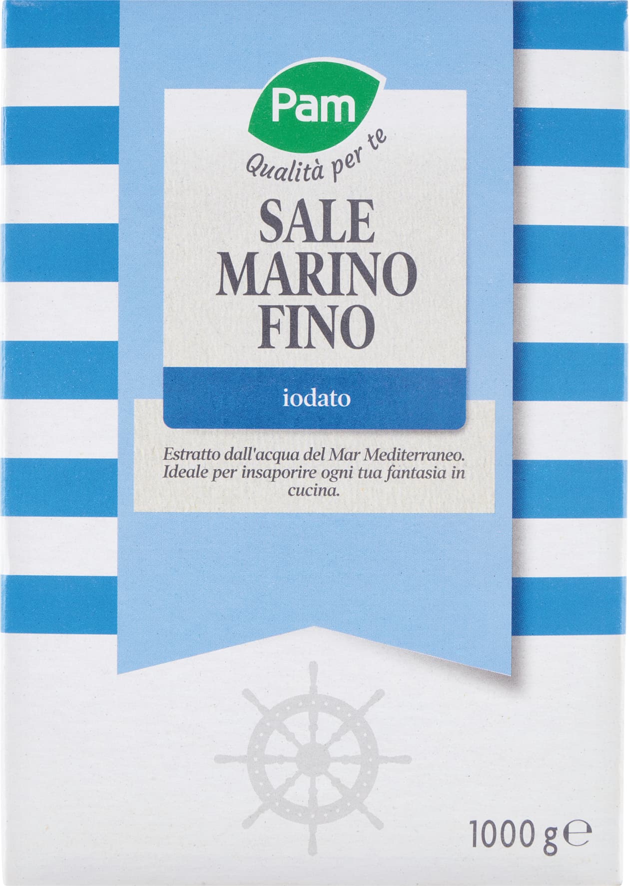 PAM Qualità per te Sale Marino Fino iodato 1000g – immagine 1