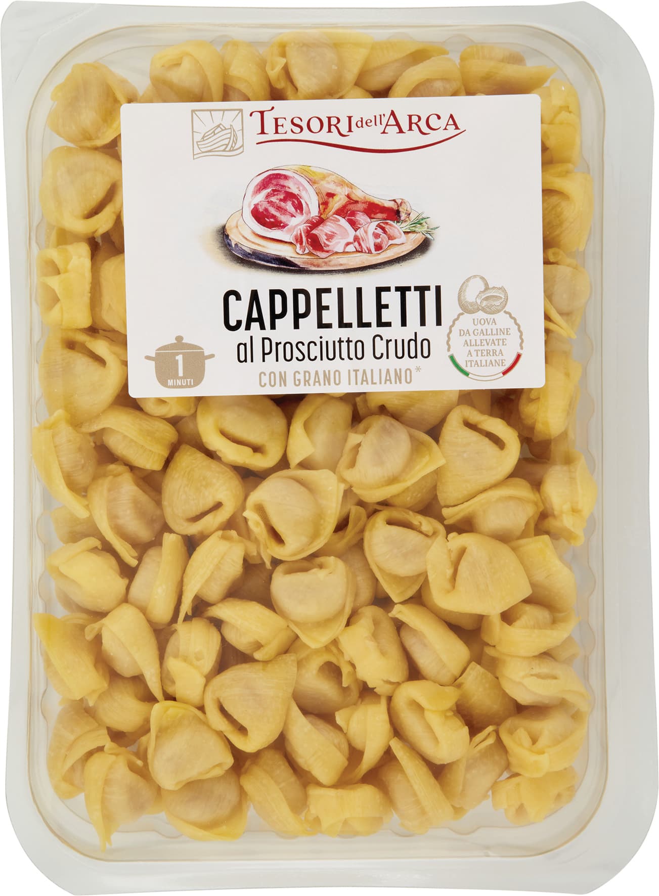 TESORI DELL'ARCA Cappelletti al Prosciutto Crudo 500 g – immagine 1