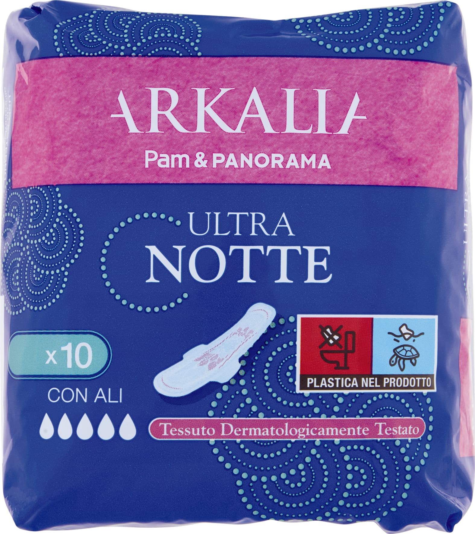 PAM PANORAMA Assorbenti Ultra Notte con Ali in Bustina 10 pz – immagine 1