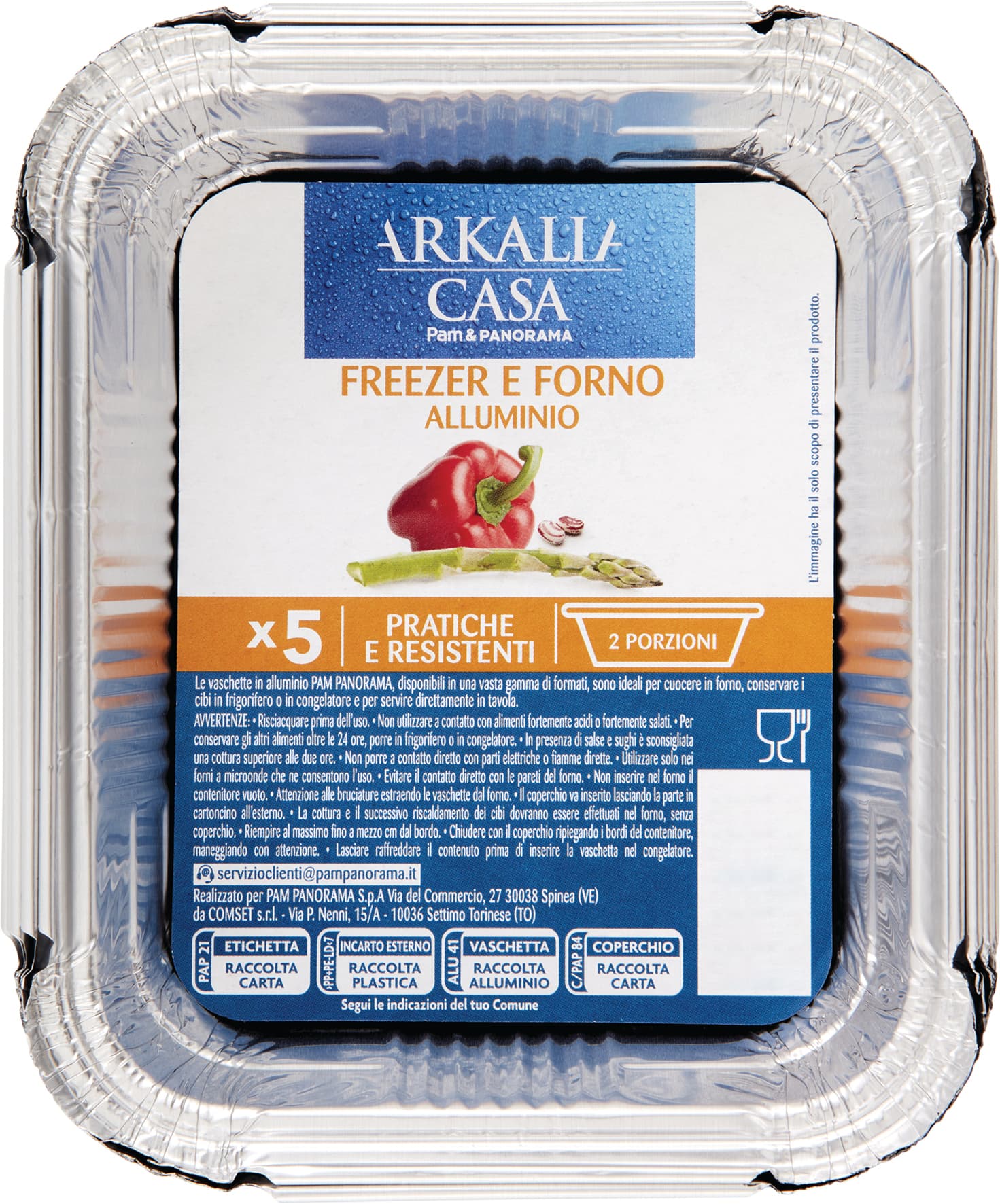 ARKALIA CASA Freezer e Forno Alluminio 2 Porzioni 5 pz – immagine 1