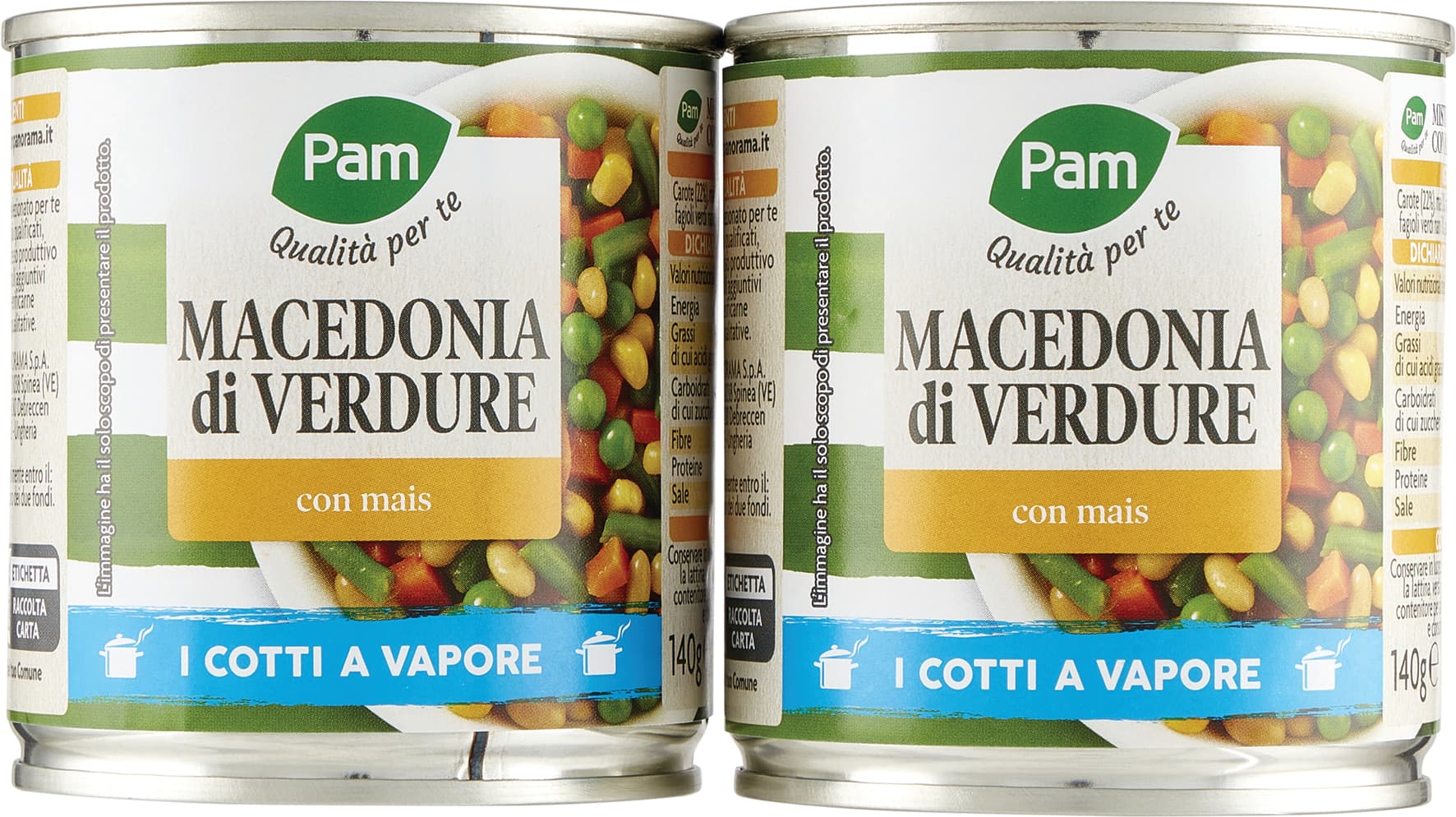 PAM Qualità per te Macedonia di Verdure con mais 2 x 140 g – immagine 1