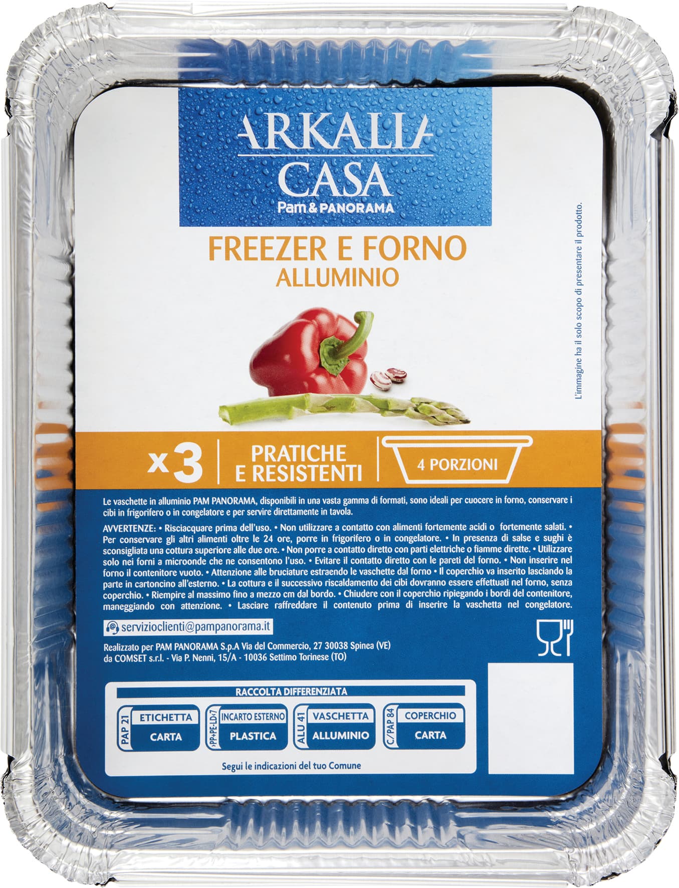 ARKALIA CASA Freezer e Forno Alluminio 4 Porzioni 3 pz – immagine 1