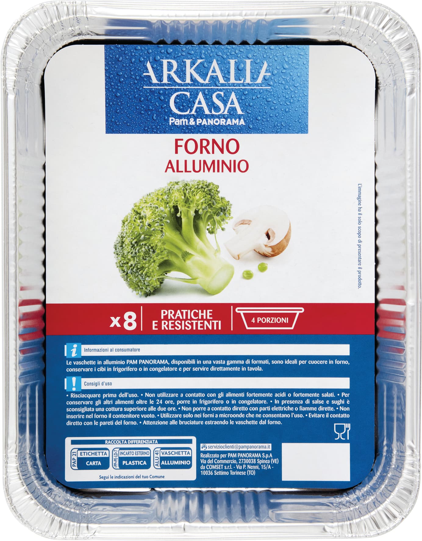 PAM PANORAMA Vaschette alluminio Forno 6 porzioni 4 pz – immagine 1