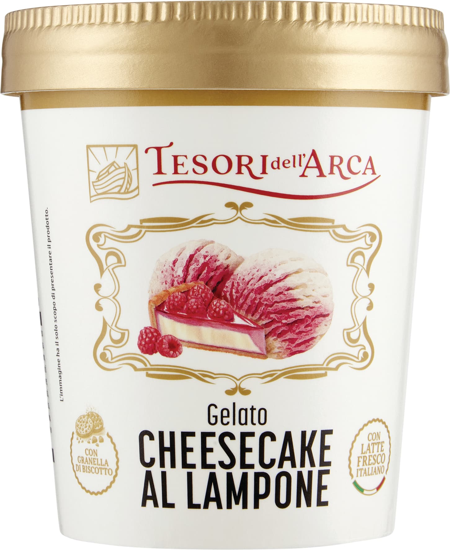 TESORI DELL'ARCA Gelato Cheesecake al Lampone 300 g – immagine 1