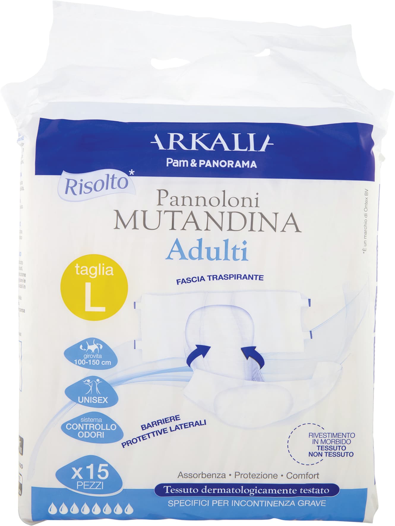 ARKALIA Pannoloni Mutandina Adulti taglia L 15 pz – immagine 1