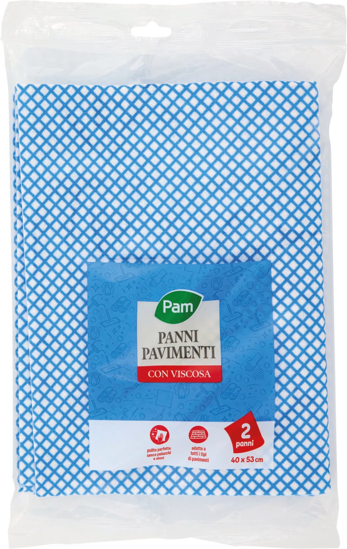 PAM Panni Pavimenti con Viscosa 40x53 cm 2 pz – immagine 1