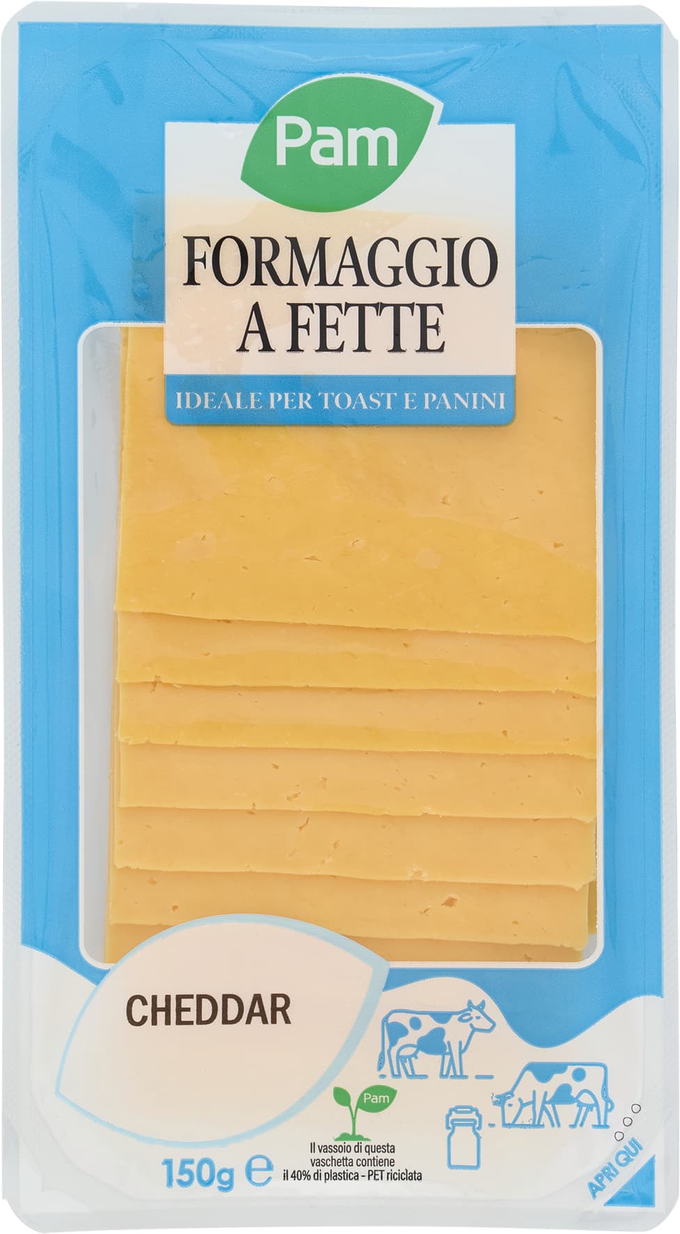 PAM Formaggio a Fette Cheddar 150 g – immagine 1