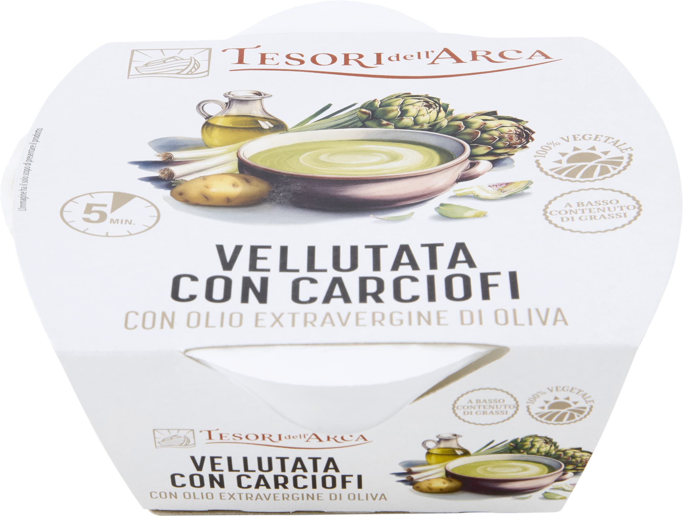 TESORI DELL'ARCA Vellutata con Carciofi con Olio Extravergine di Oliva 350 g – immagine 1