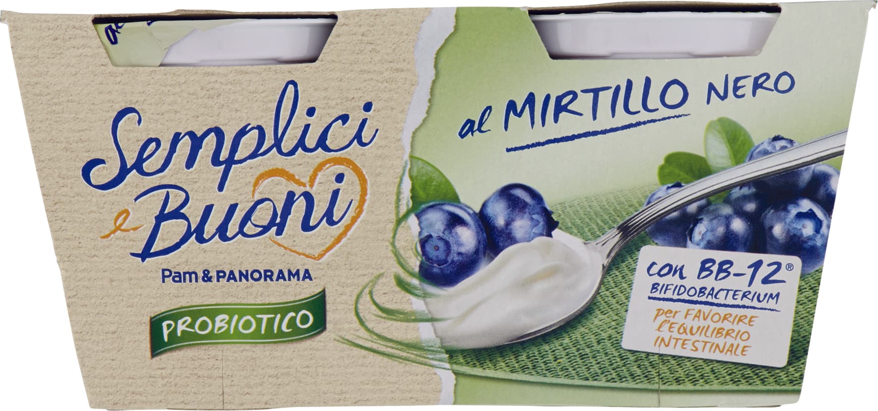 SEMPLICI E BUONI Probiotico al Mirtillo Nero 2 x 125 g – immagine 1