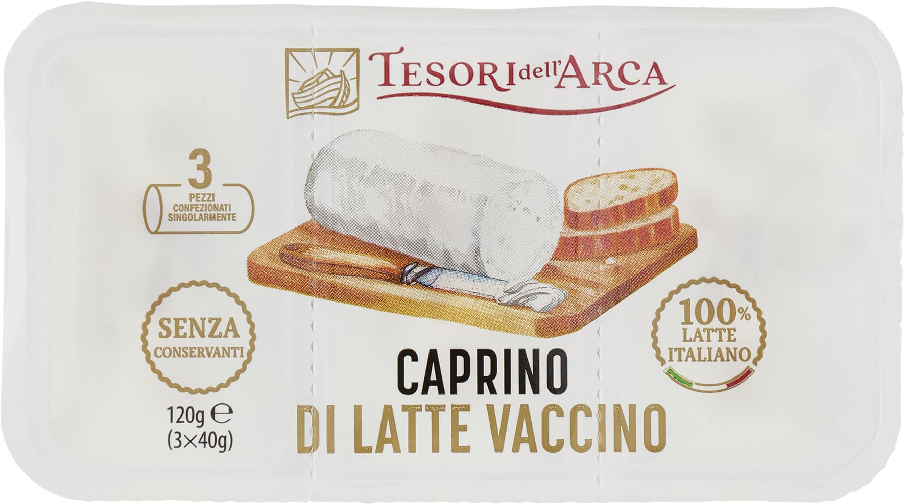 TESORI DELL'ARCA Caprino di Latte Vaccino 3 x 40 g – immagine 1