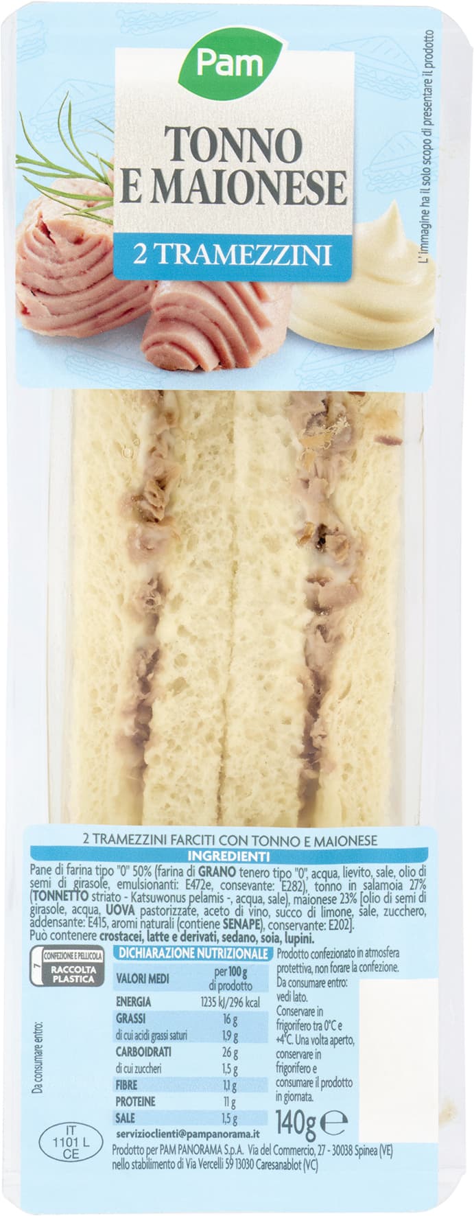 PAM PANORAMA Tramezzini Tonno e Maionese 140 g – immagine 1