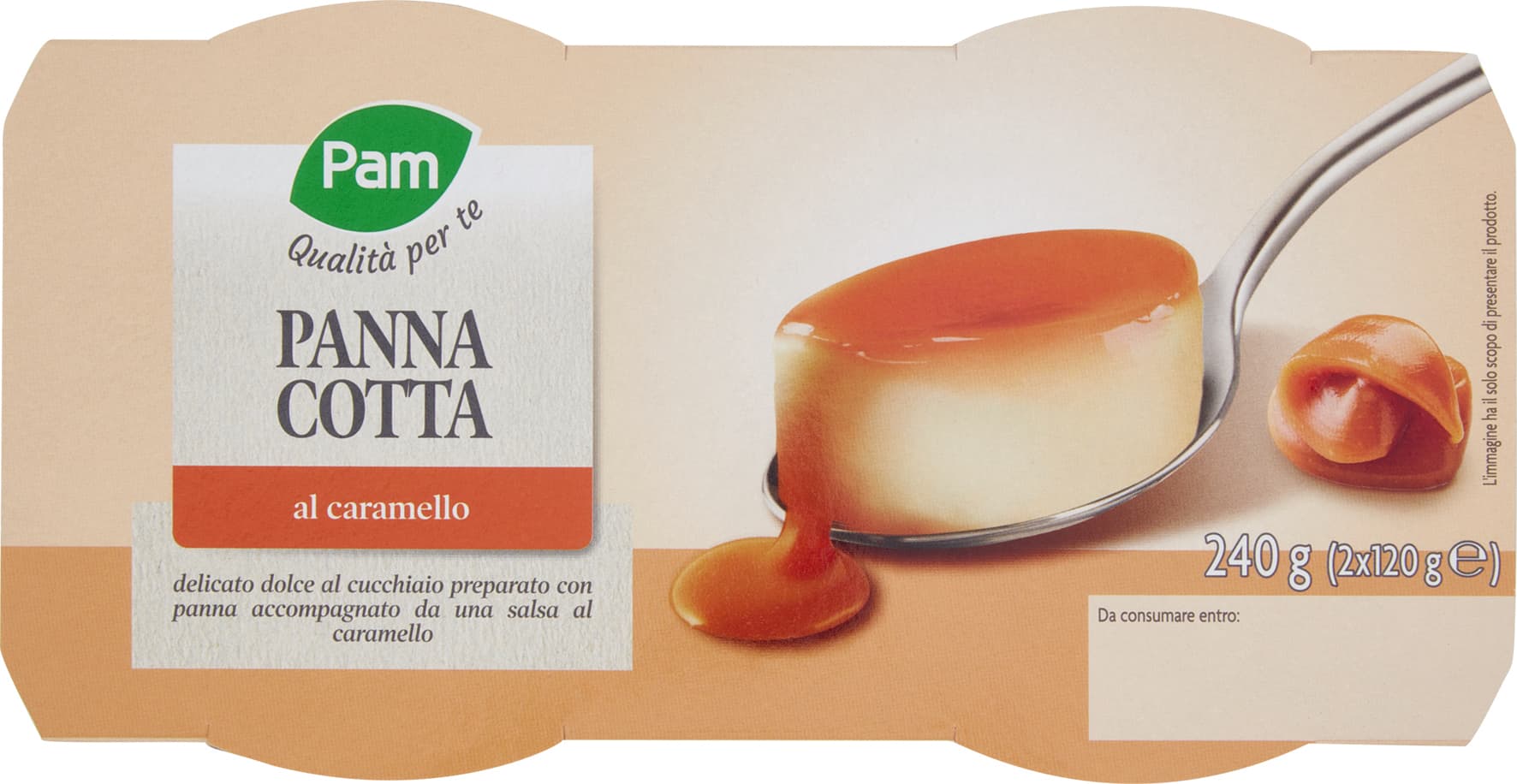 PAM PANORAMA Panna Cotta al Caramello 240g (120g x 2) – immagine 1
