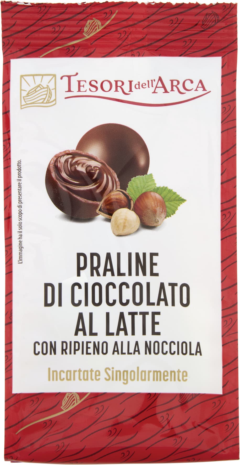 TESORI DELL'ARCA Praline di Cioccolato al Latte con Ripieno alla Nocciola 90 g – immagine 1